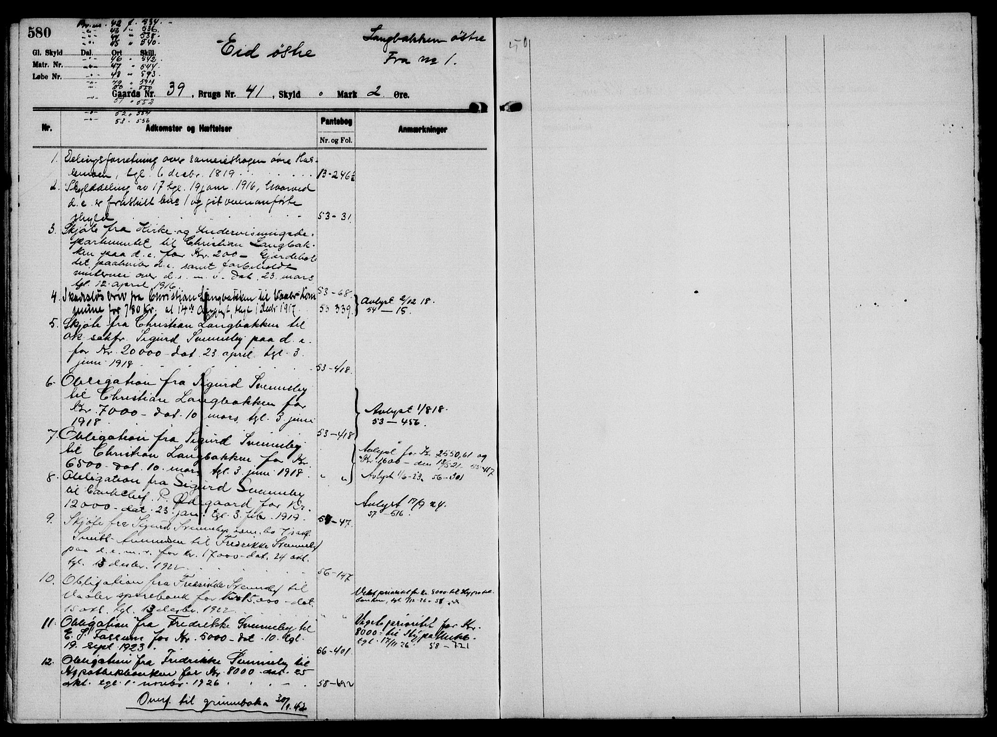 Solør tingrett, AV/SAH-TING-008/H/Ha/Hak/L0002: Mortgage register no. II, 1900-1935, p. 580