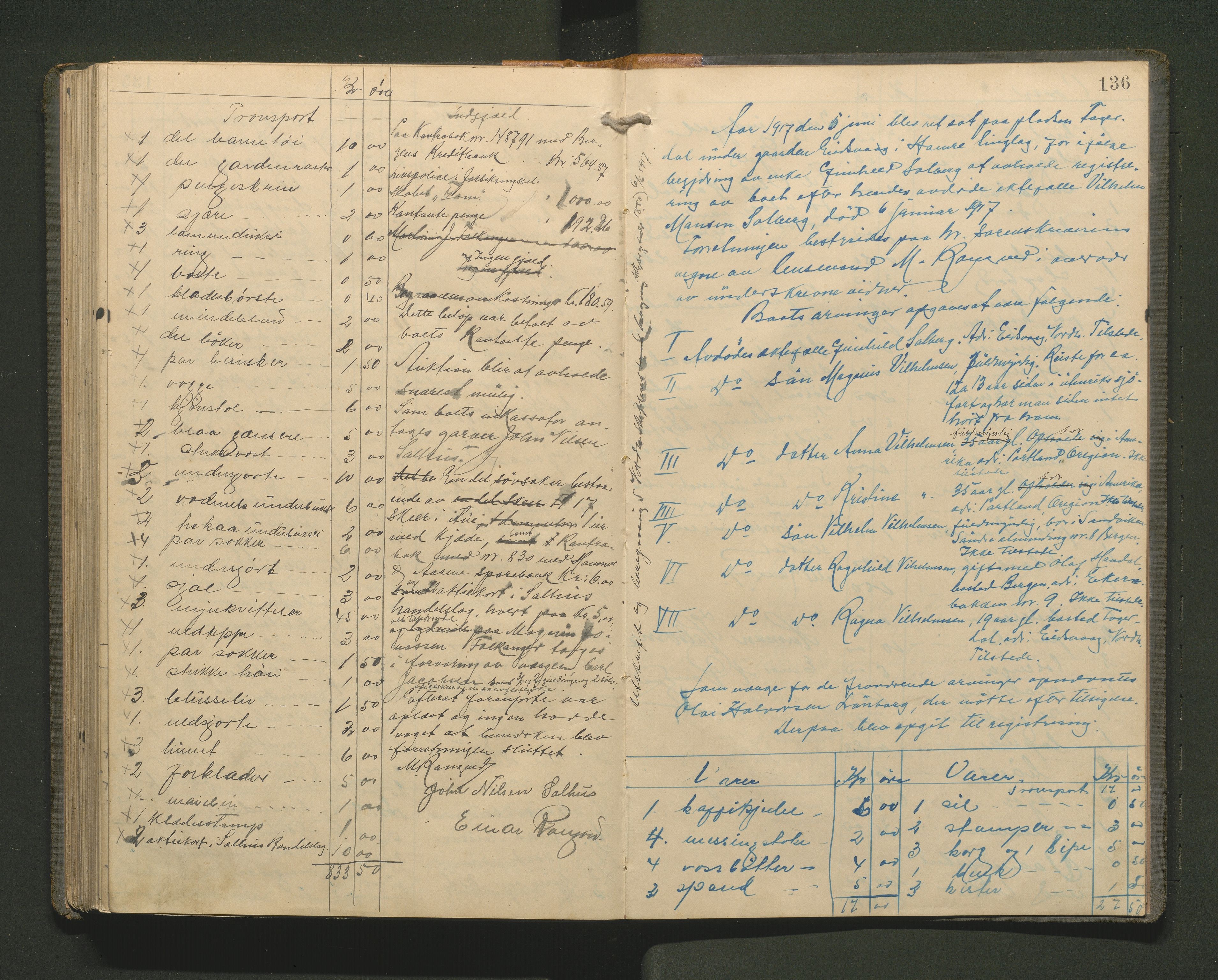 Lensmannen i Hamre, SAB/A-32601/0006/L0003: Registreringsprotokoll, 1904-1917, p. 135b-136a