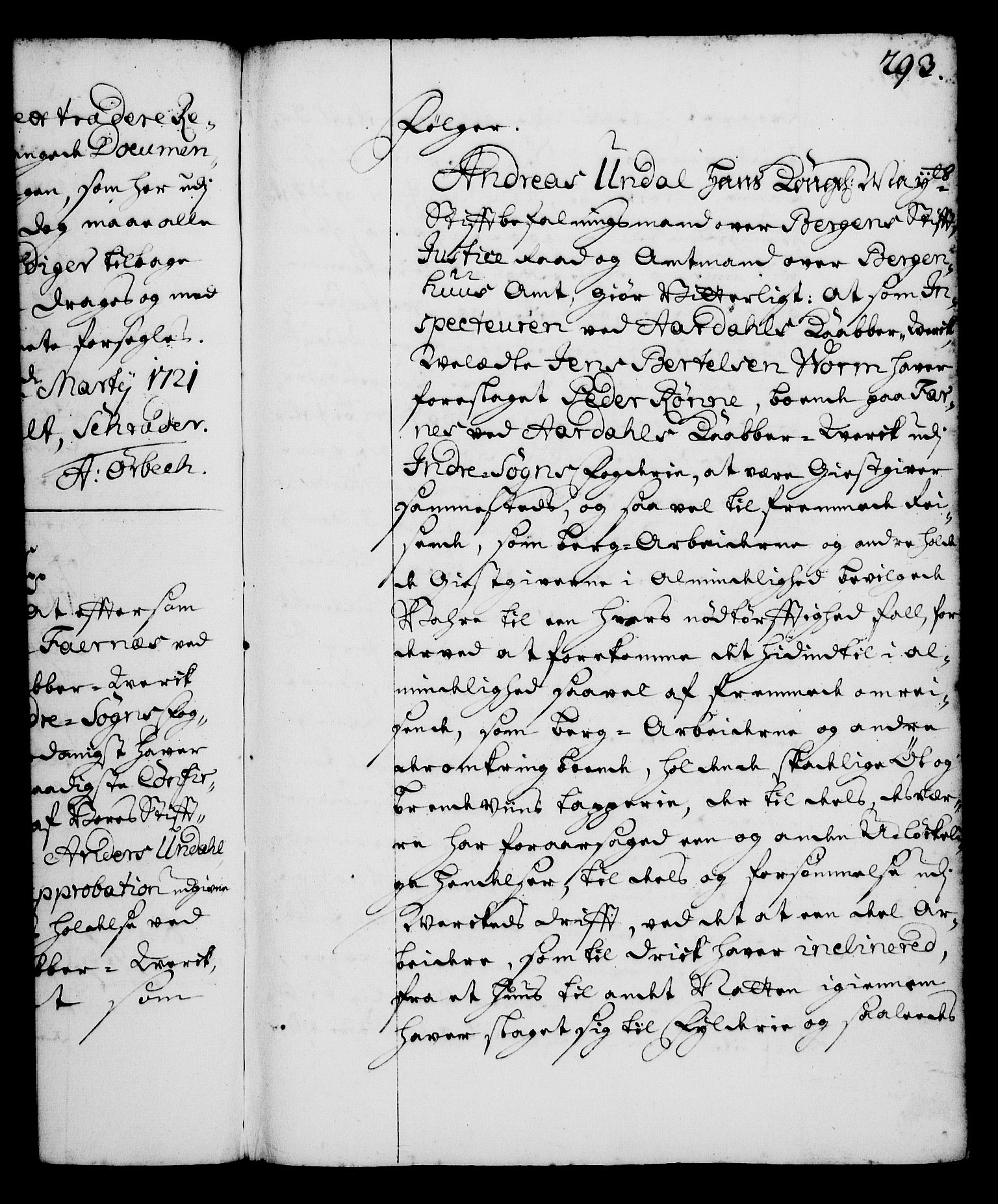 Rentekammeret, Kammerkanselliet, RA/EA-3111/G/Gg/Gga/L0001: Norsk ekspedisjonsprotokoll med register (merket RK 53.1), 1720-1723, p. 293