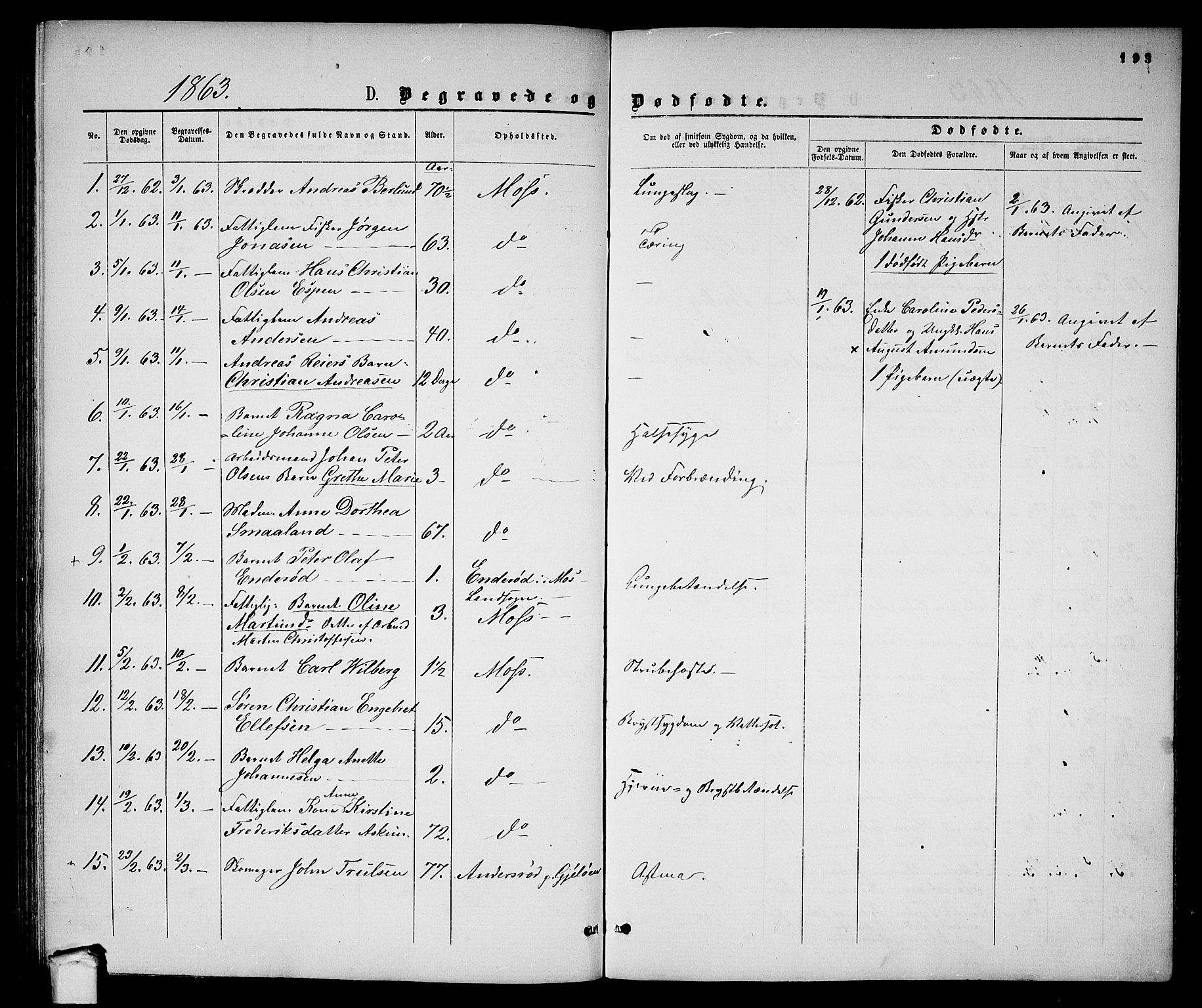 Moss prestekontor Kirkebøker, AV/SAO-A-2003/G/Ga/L0003: Parish register (copy) no. I 3, 1861-1872, p. 193