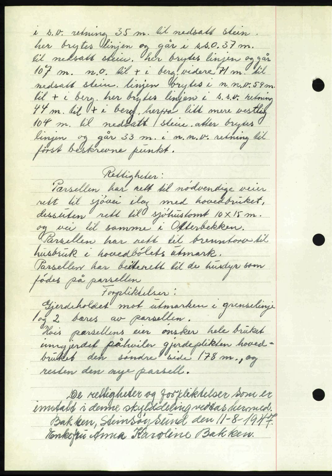 Nordmøre sorenskriveri, AV/SAT-A-4132/1/2/2Ca: Mortgage book no. A105, 1947-1947, Diary no: : 1834/1947