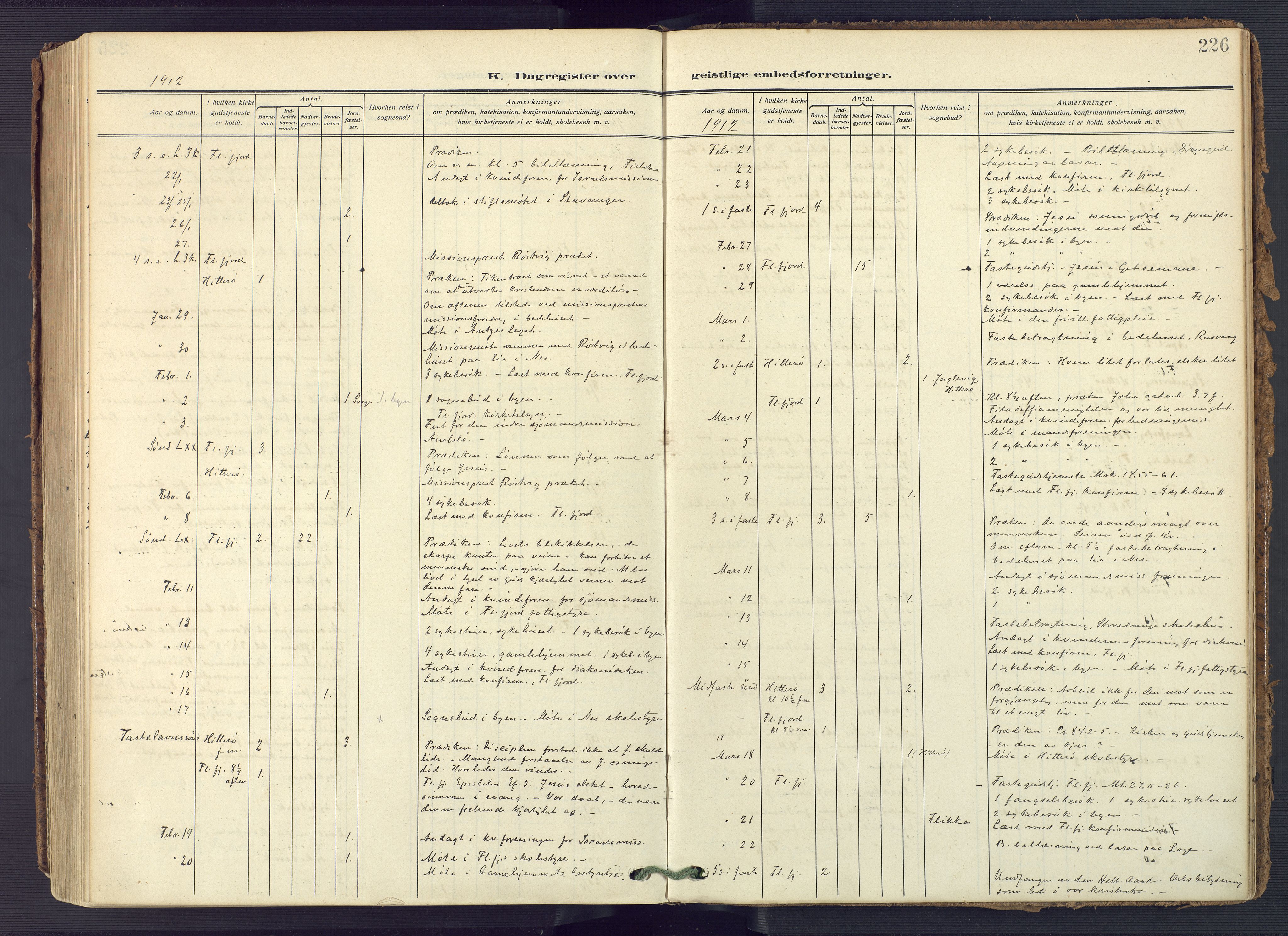 Flekkefjord sokneprestkontor, AV/SAK-1111-0012/F/Fa/Fac/L0010: Parish register (official) no. A 10, 1910-1927, p. 226