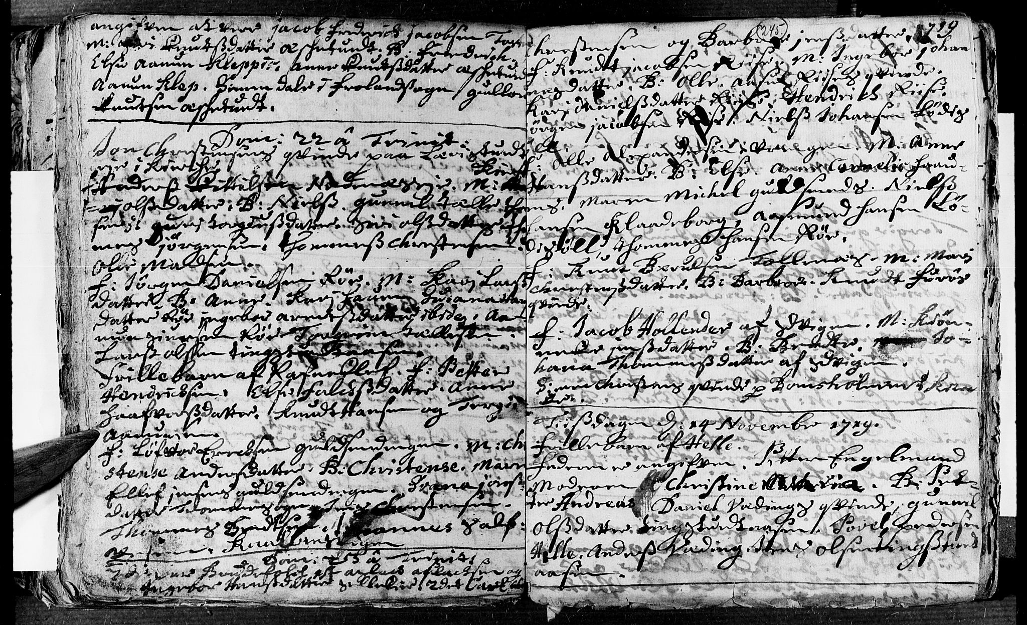 Øyestad sokneprestkontor, AV/SAK-1111-0049/F/Fa/L0002: Parish register (official) no. A 2, 1692-1722, p. 245