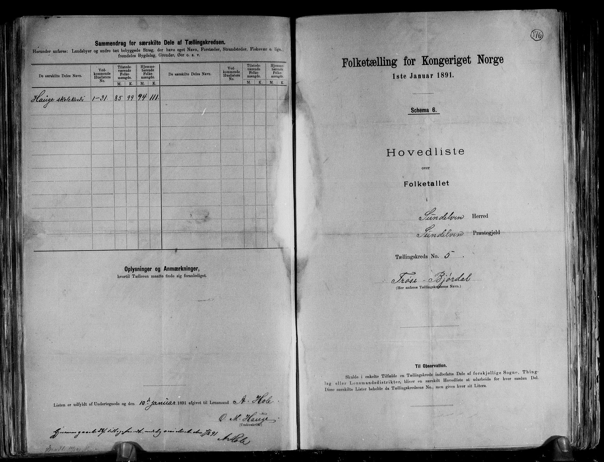 RA, 1891 census for 1523 Sunnylven, 1891, p. 12