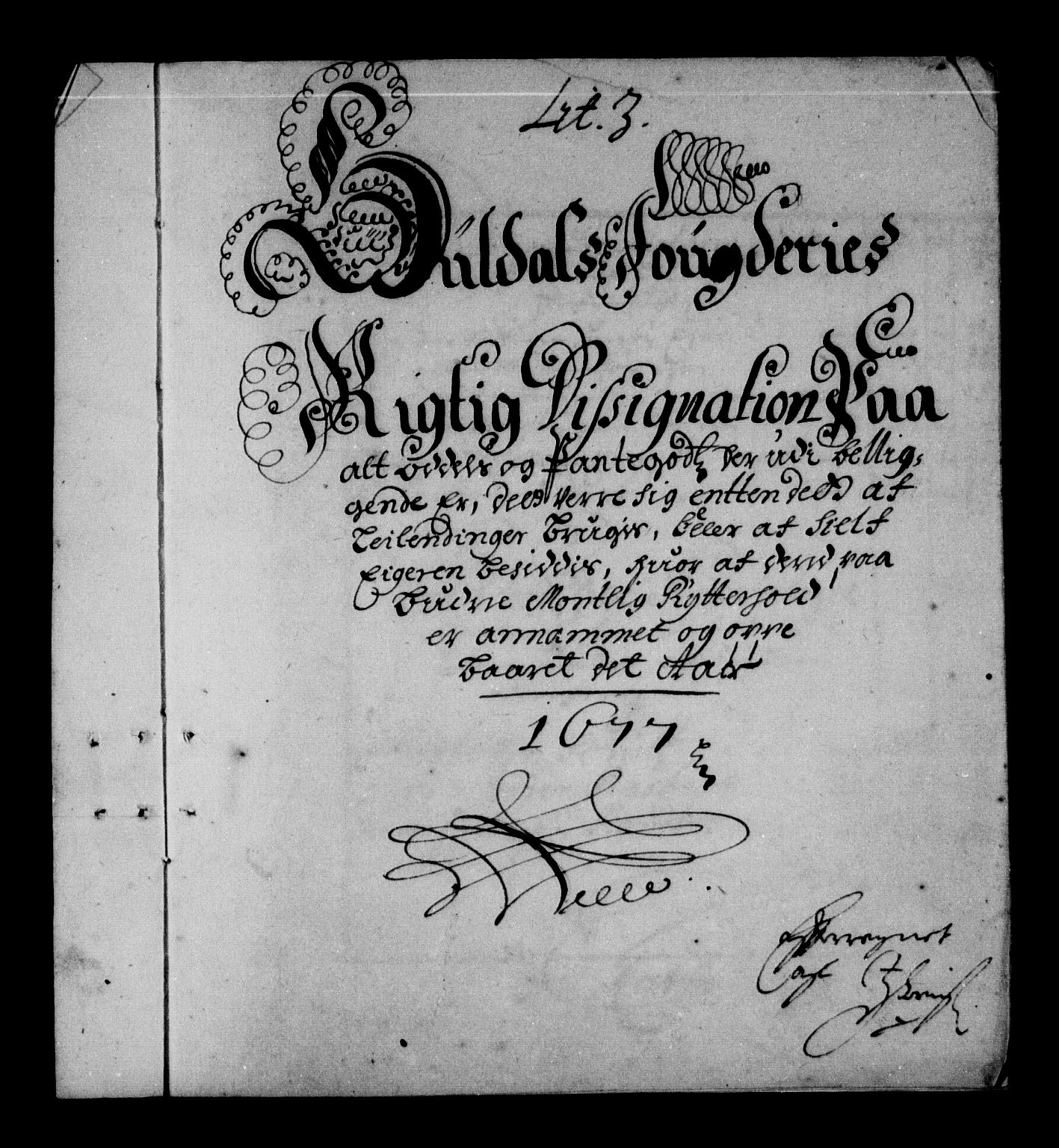 Rentekammeret inntil 1814, Reviderte regnskaper, Stiftamtstueregnskaper, Trondheim stiftamt og Nordland amt, AV/RA-EA-6044/R/Re/L0046: Trondheim stiftamt og Nordland amt, 1677