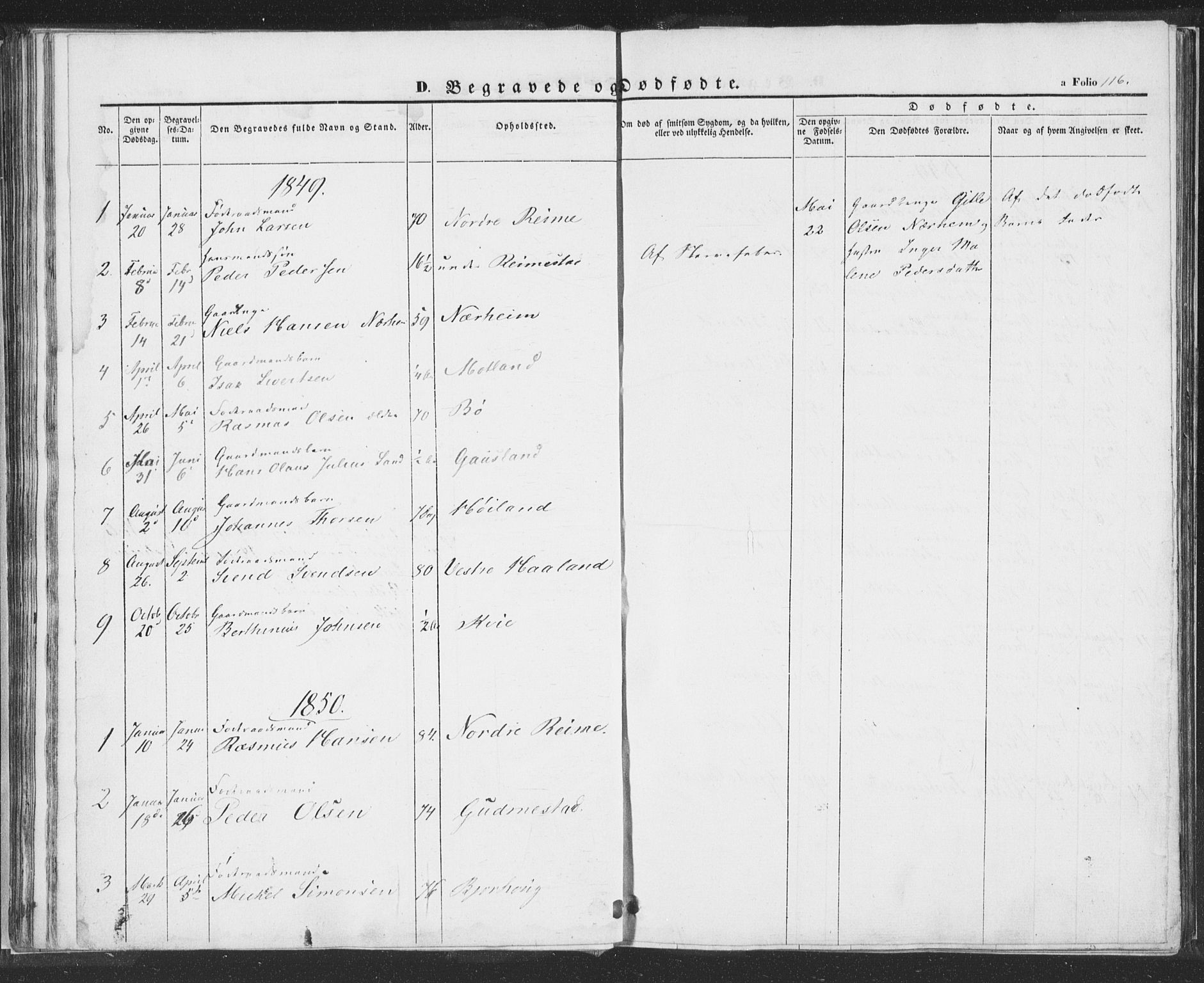 Hå sokneprestkontor, AV/SAST-A-101801/001/30BA/L0006: Parish register (official) no. A 5, 1842-1853, p. 116