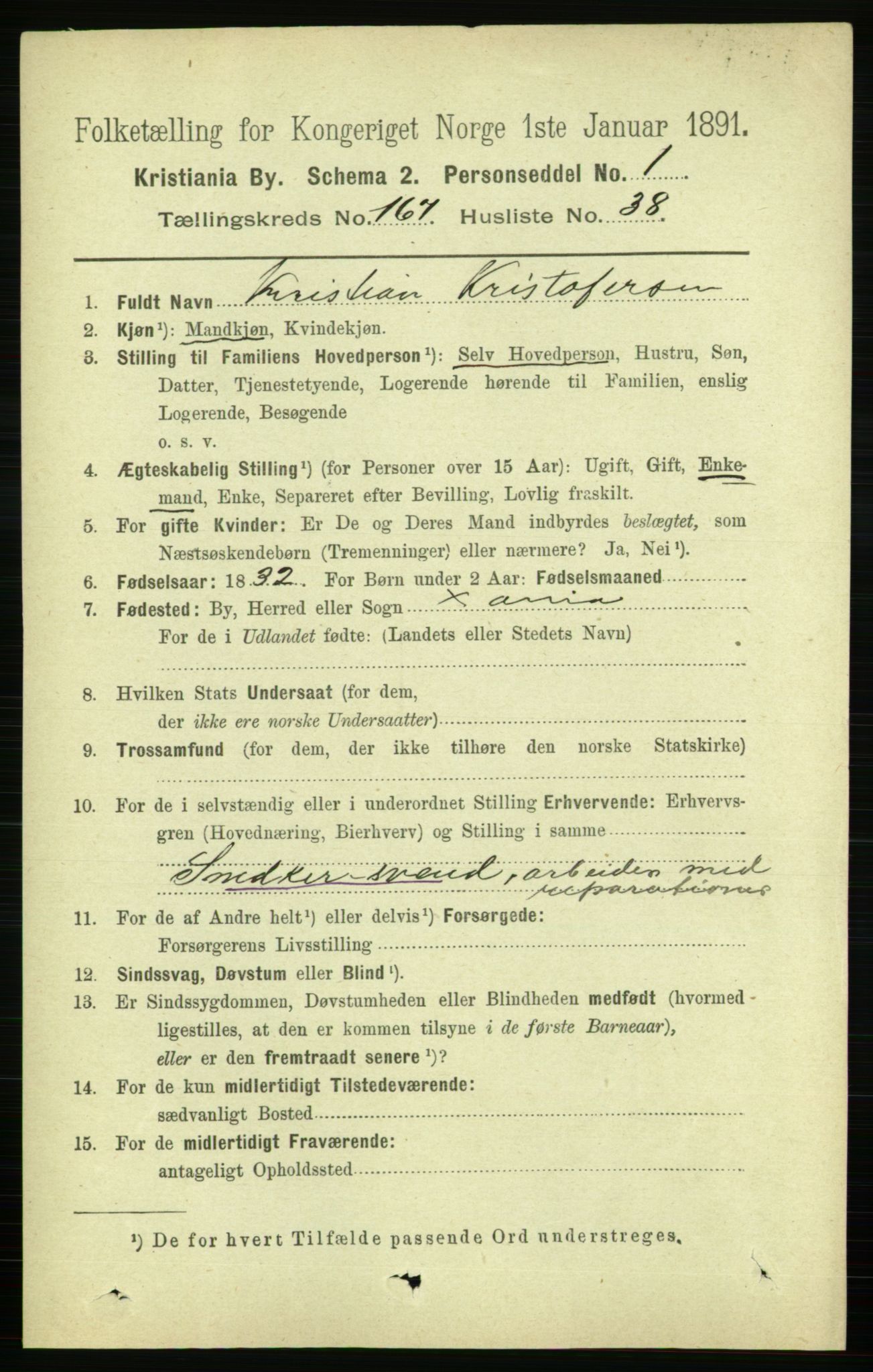 RA, 1891 census for 0301 Kristiania, 1891, p. 98042