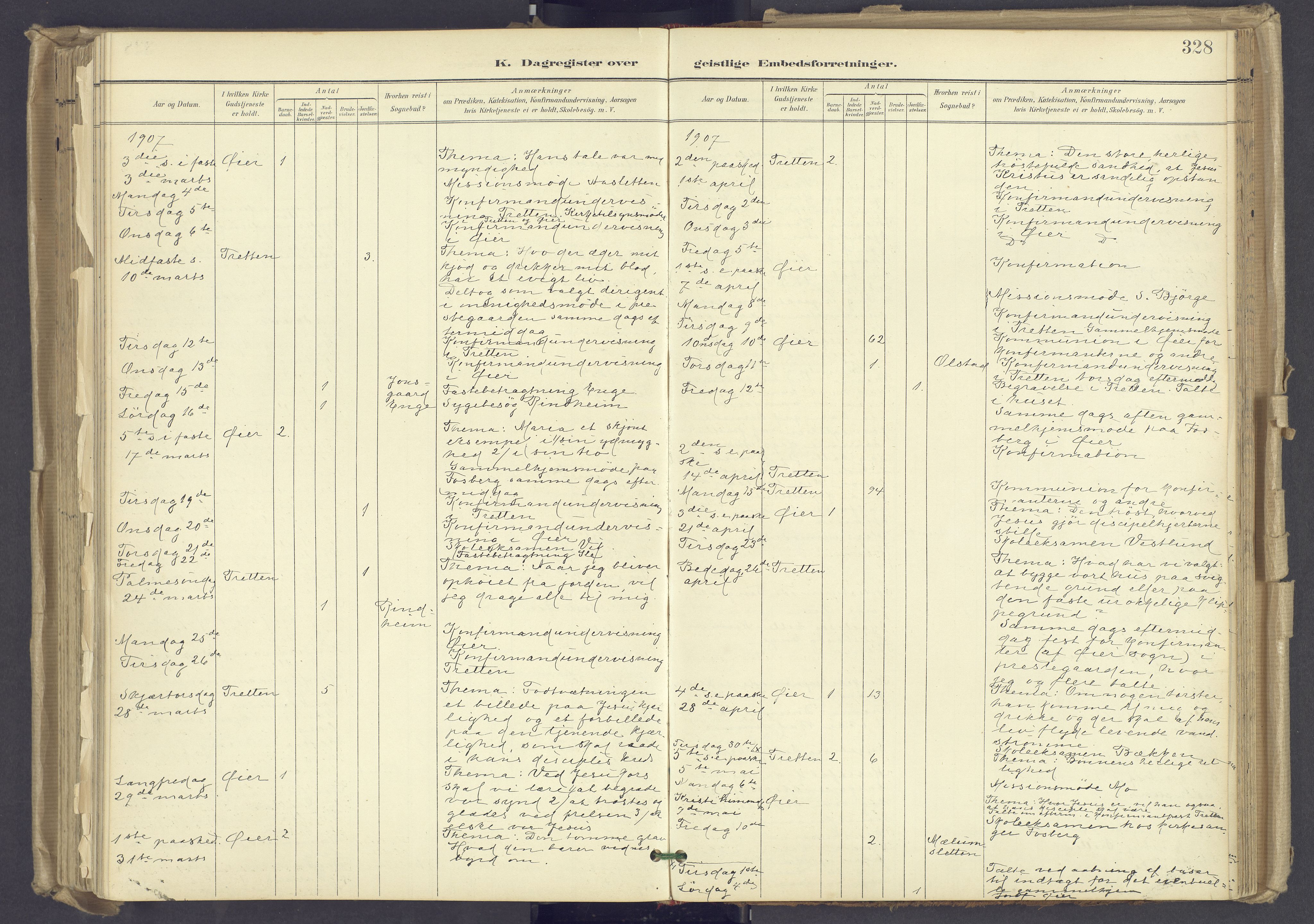 Øyer prestekontor, SAH/PREST-084/H/Ha/Haa/L0012: Parish register (official) no. 12, 1897-1920, p. 328