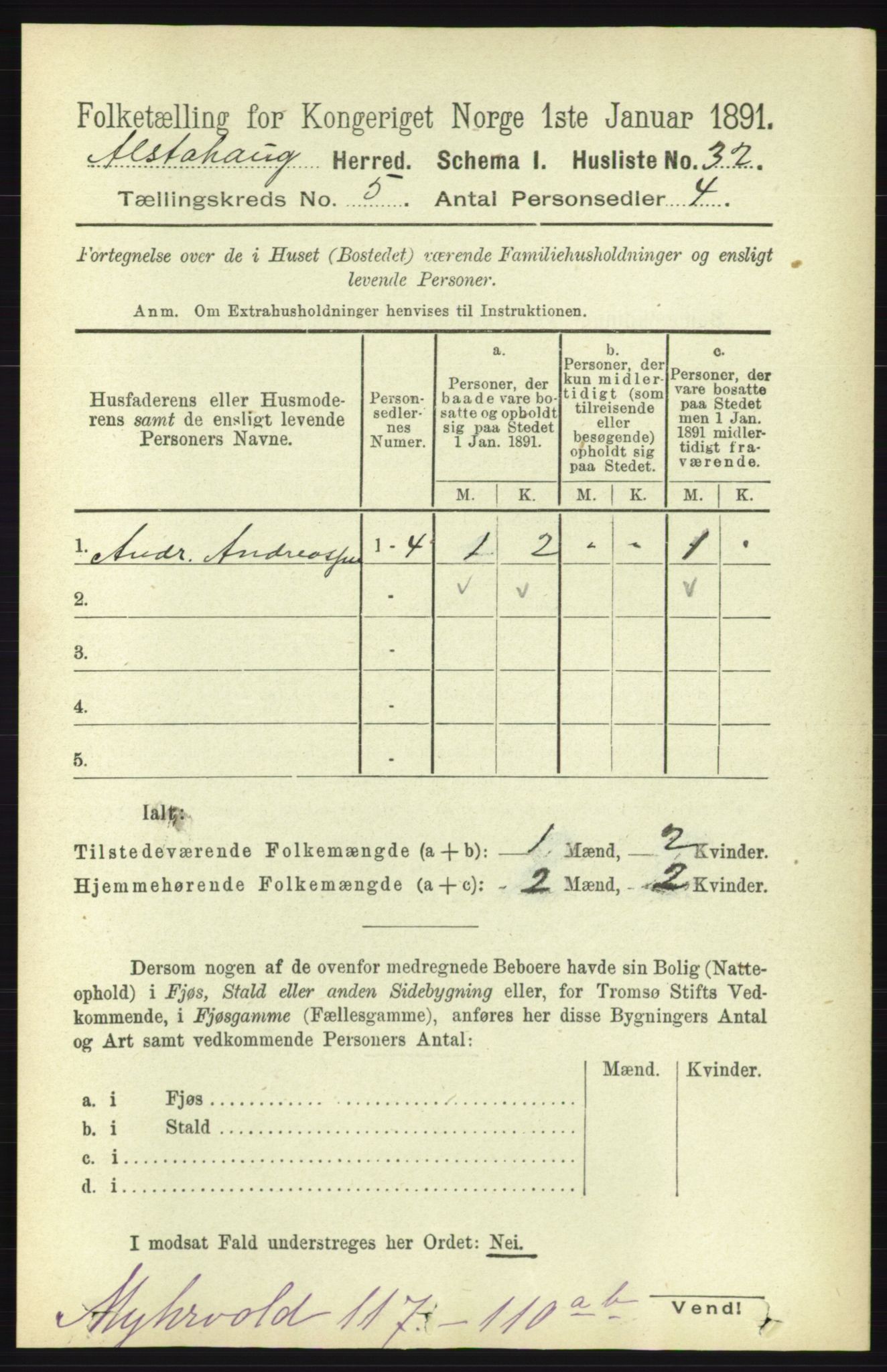 RA, 1891 census for 1820 Alstahaug, 1891, p. 1768