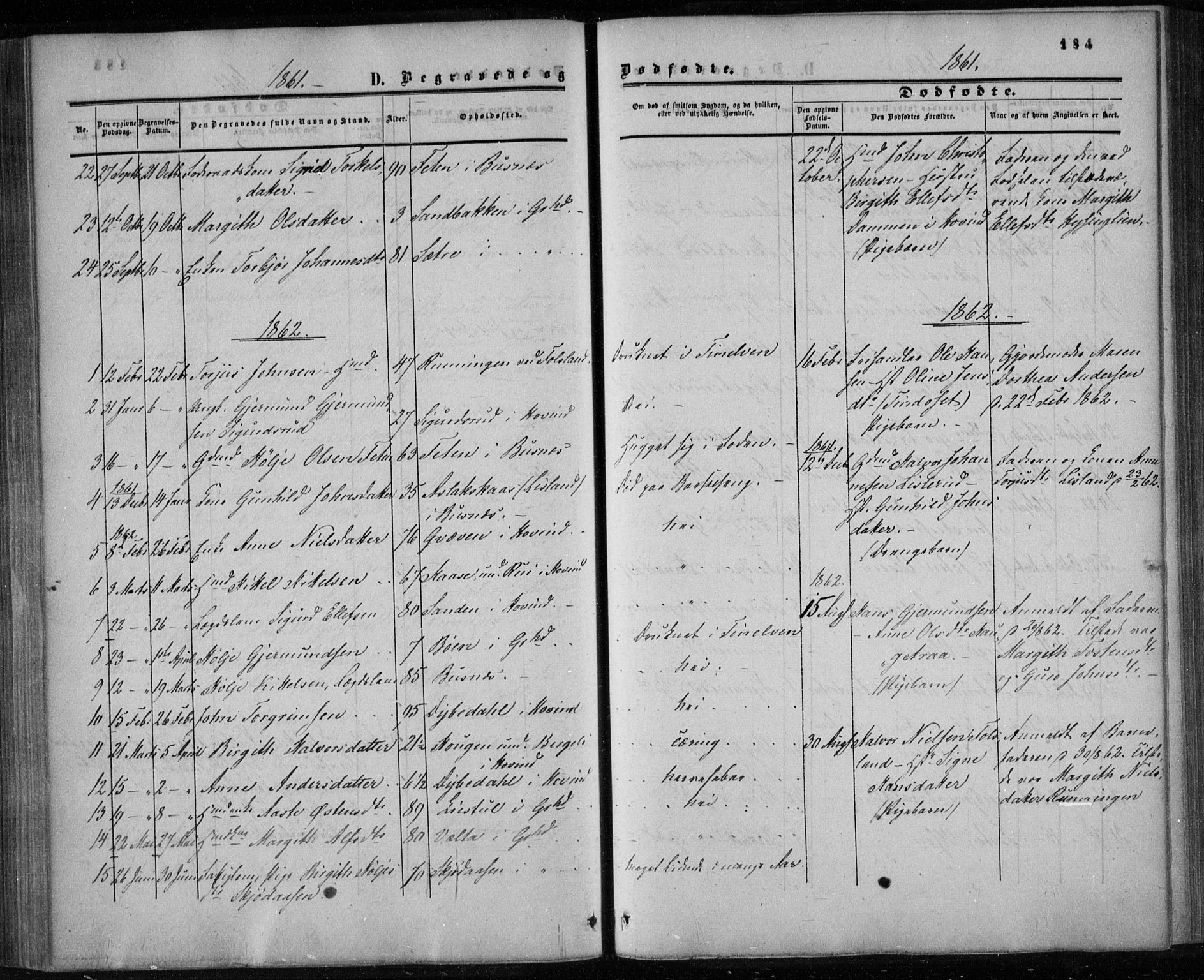 Gransherad kirkebøker, AV/SAKO-A-267/F/Fa/L0003: Parish register (official) no. I 3, 1859-1870, p. 184