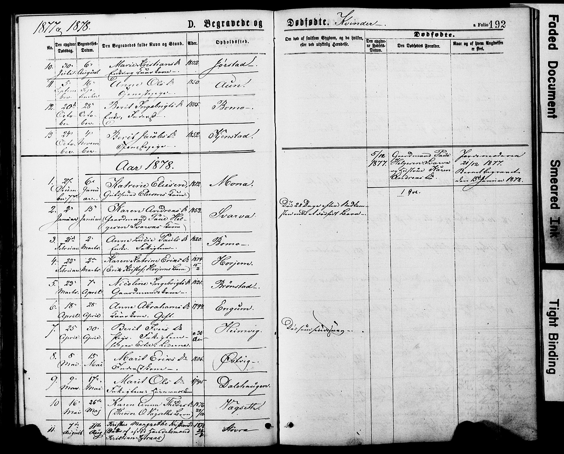 Ministerialprotokoller, klokkerbøker og fødselsregistre - Nord-Trøndelag, SAT/A-1458/749/L0473: Parish register (official) no. 749A07, 1873-1887, p. 192