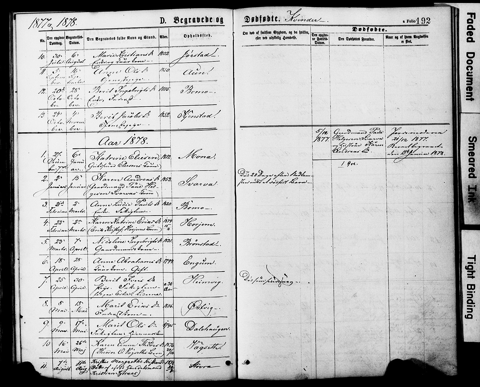 Ministerialprotokoller, klokkerbøker og fødselsregistre - Nord-Trøndelag, AV/SAT-A-1458/749/L0473: Parish register (official) no. 749A07, 1873-1887, p. 192