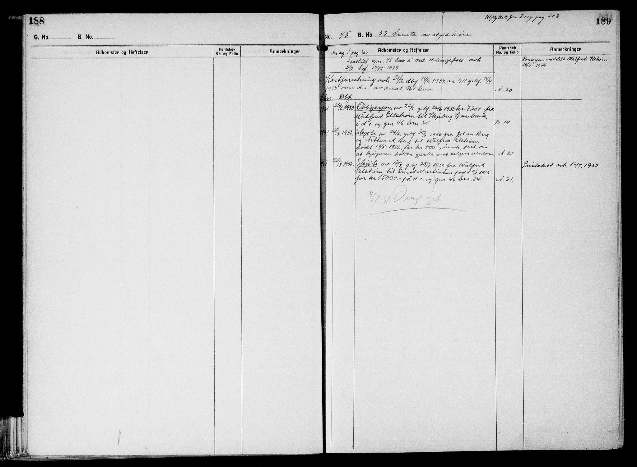 Tune sorenskriveri, SAO/A-10470/G/Ga/Gab/Gabf/L0003: Mortgage register no. VI 3, 1926-1953, p. 188-189