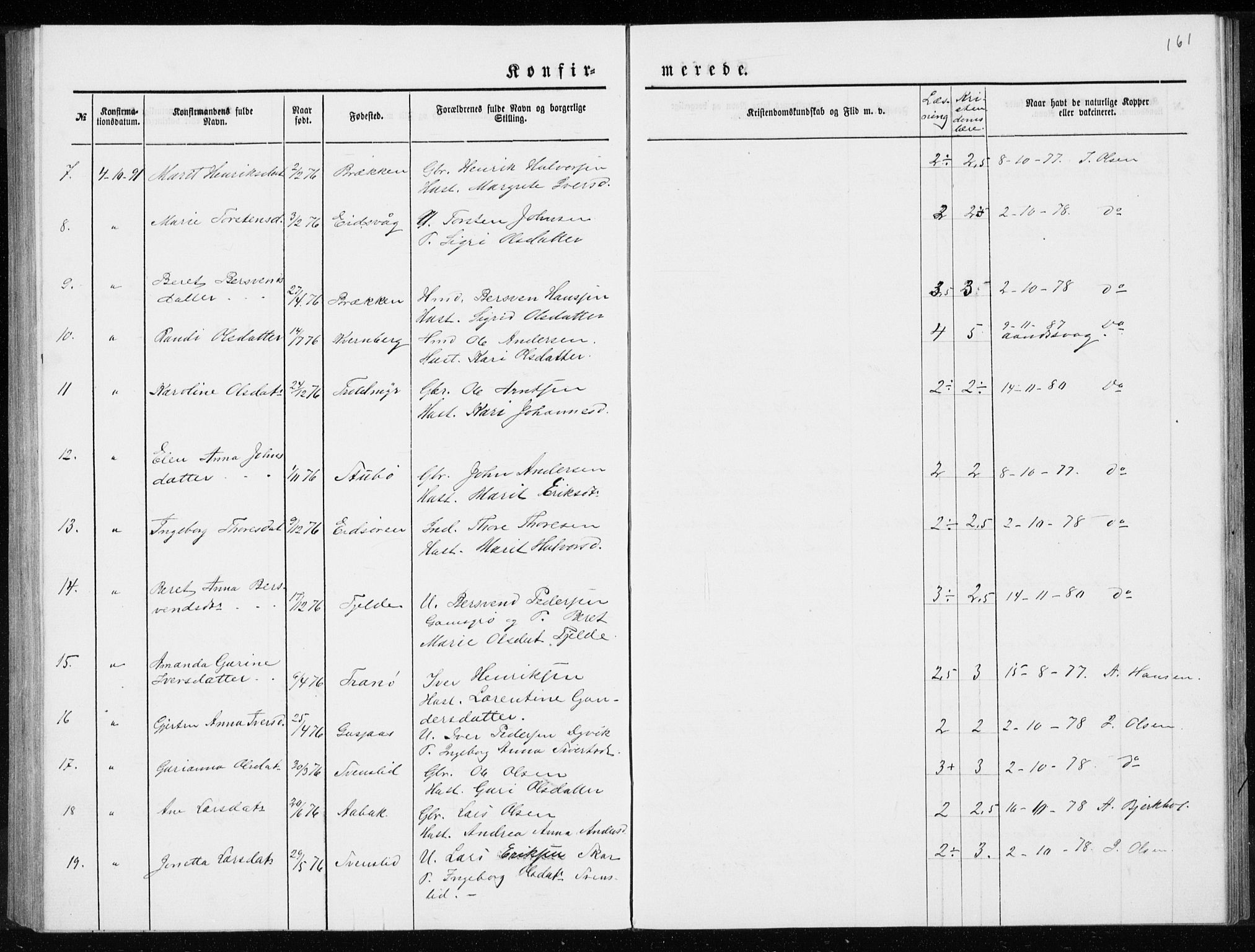 Ministerialprotokoller, klokkerbøker og fødselsregistre - Møre og Romsdal, AV/SAT-A-1454/551/L0631: Parish register (copy) no. 551C03, 1886-1894, p. 161