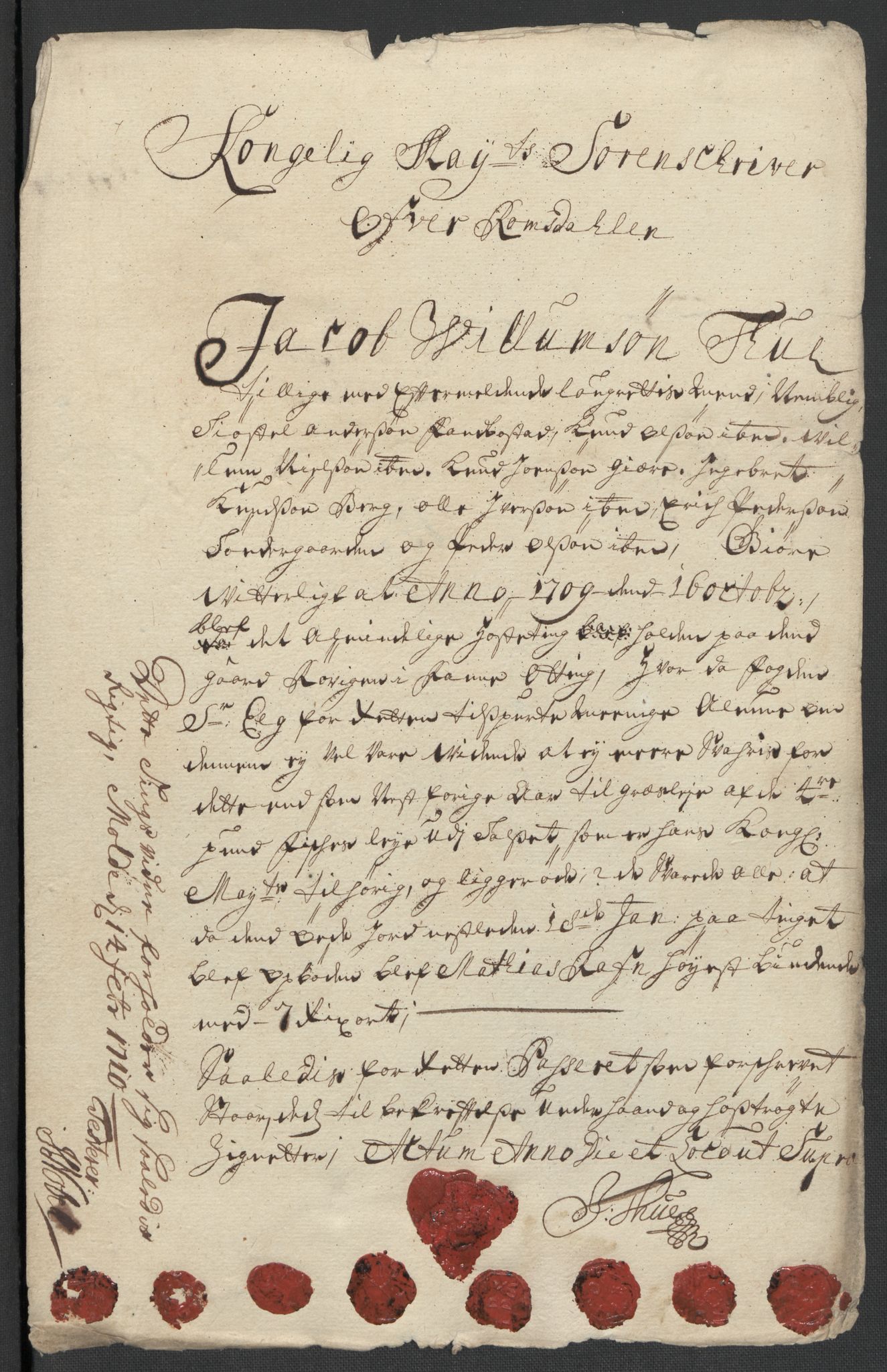 Rentekammeret inntil 1814, Reviderte regnskaper, Fogderegnskap, RA/EA-4092/R55/L3659: Fogderegnskap Romsdal, 1709-1710, p. 144