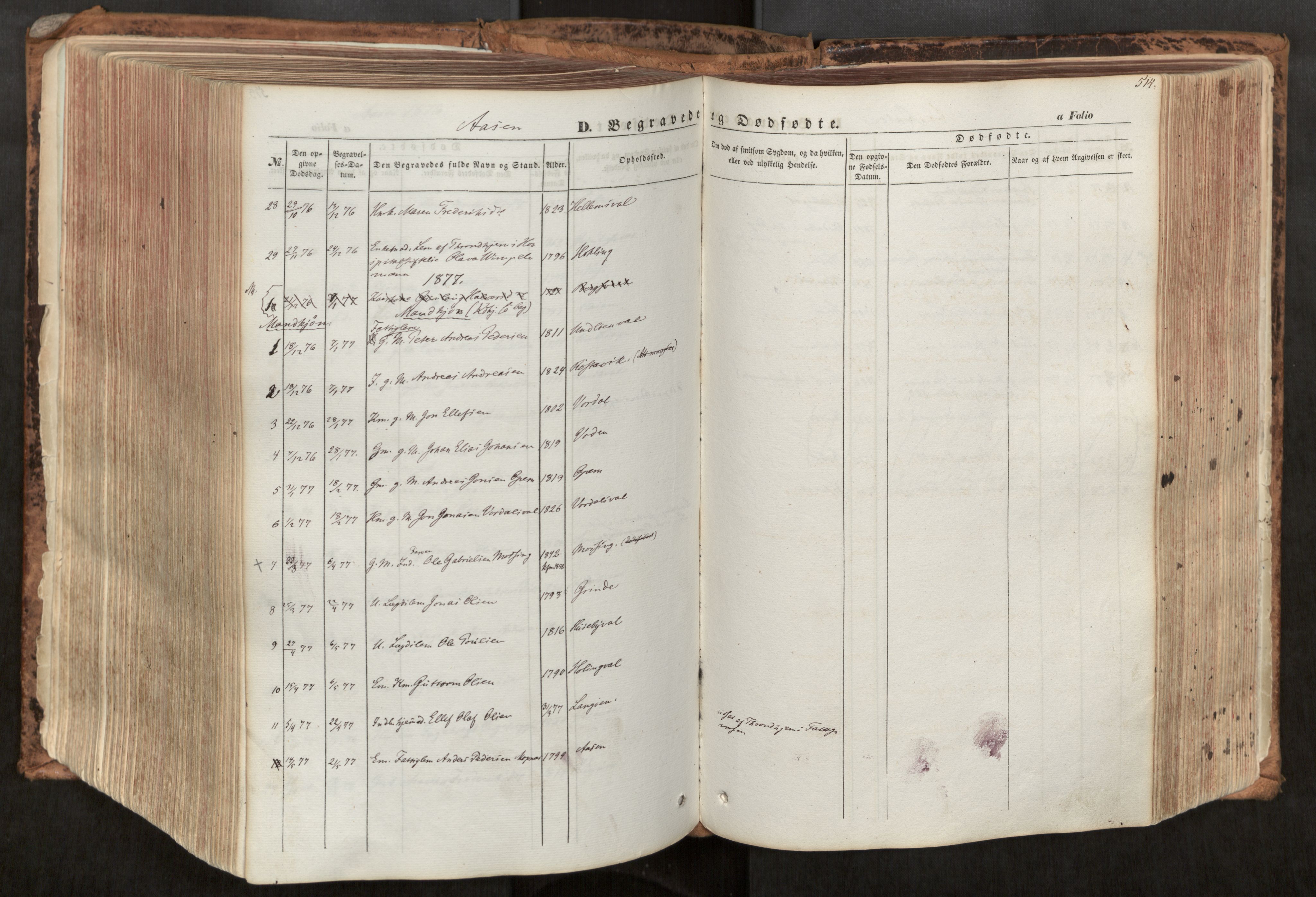 Ministerialprotokoller, klokkerbøker og fødselsregistre - Nord-Trøndelag, SAT/A-1458/713/L0116: Parish register (official) no. 713A07, 1850-1877, p. 514