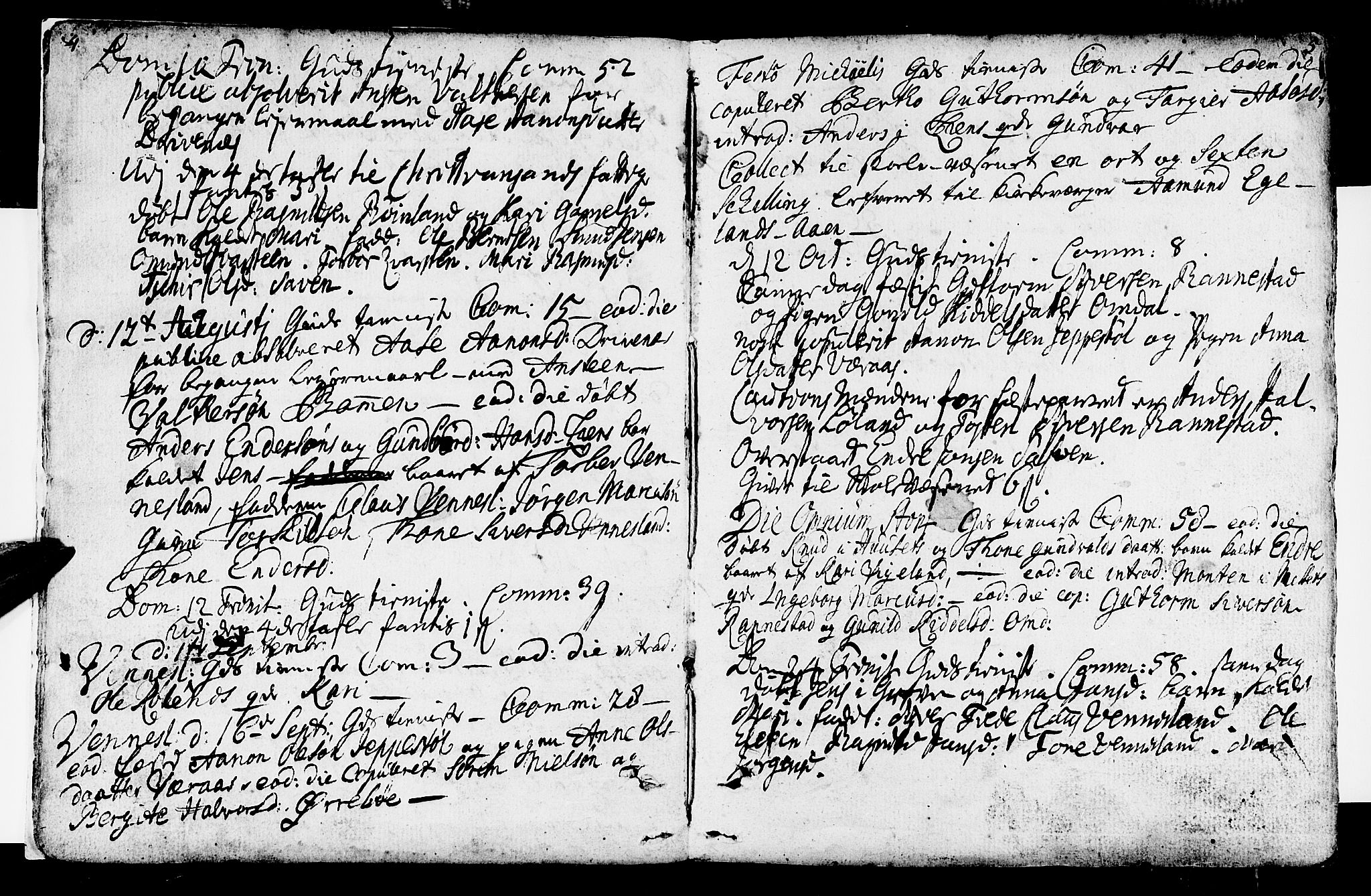 Vennesla sokneprestkontor, AV/SAK-1111-0045/Fa/Fab/L0001: Parish register (official) no. A 1, 1741-1794, p. 4-5