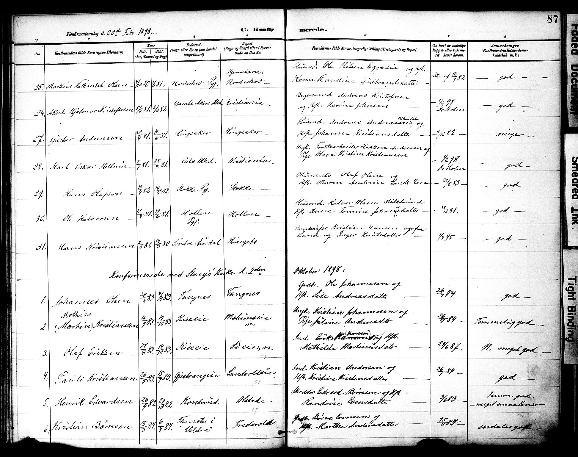 Nes prestekontor, Hedmark, AV/SAH-PREST-020/K/Ka/L0010: Parish register (official) no. 10, 1887-1905, p. 87