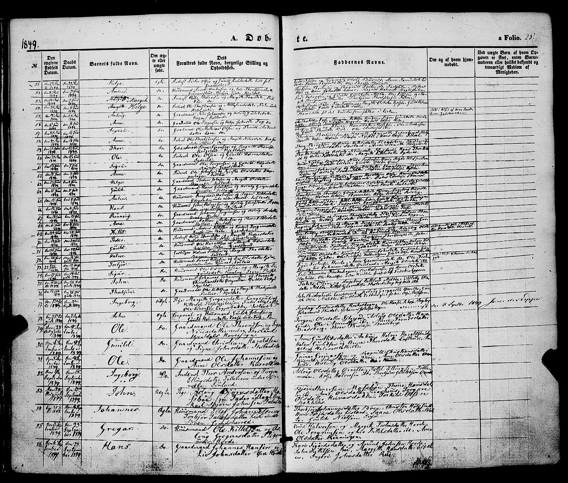 Hjartdal kirkebøker, AV/SAKO-A-270/F/Fa/L0008: Parish register (official) no. I 8, 1844-1859, p. 25