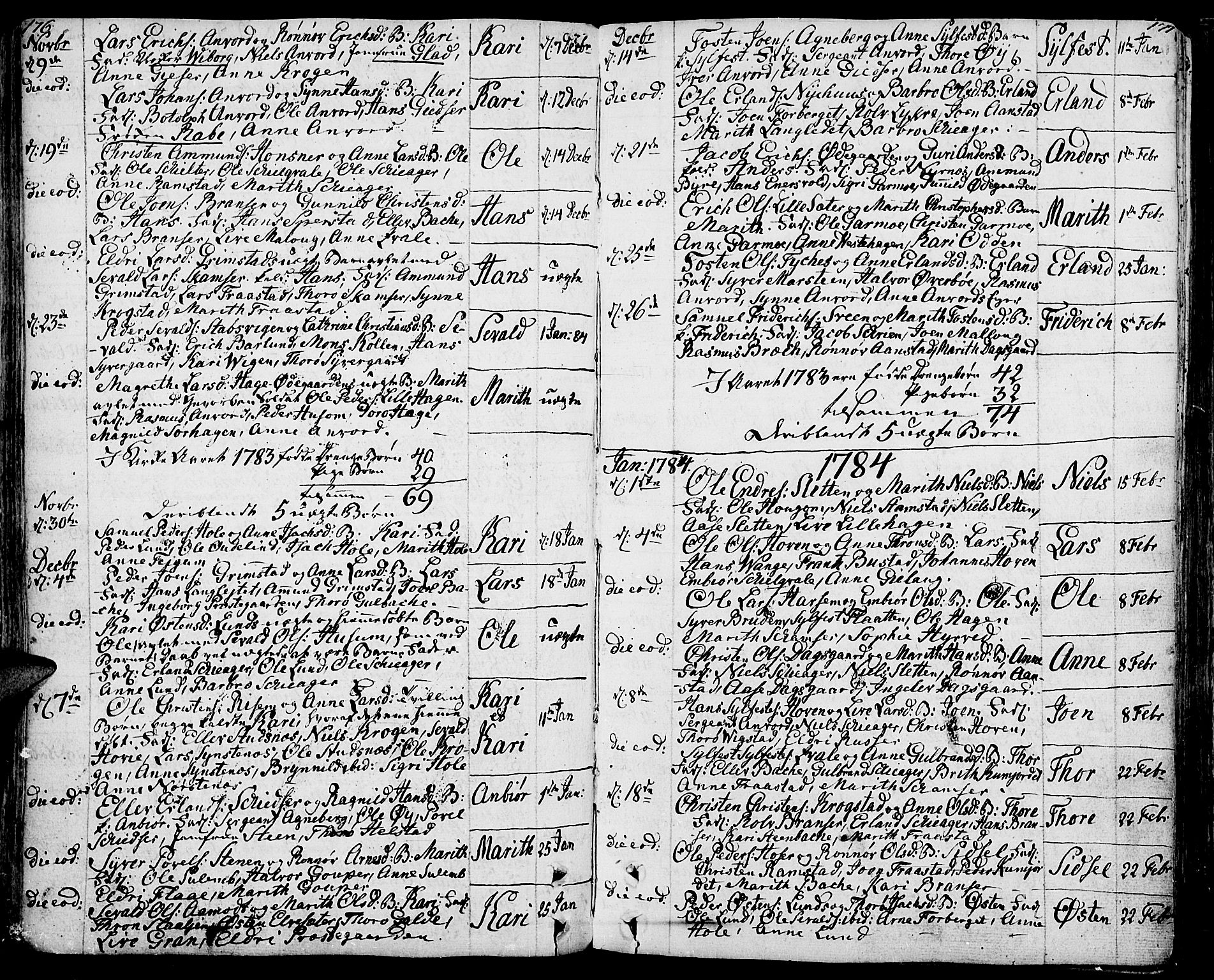 Lom prestekontor, SAH/PREST-070/K/L0002: Parish register (official) no. 2, 1749-1801, p. 176-177