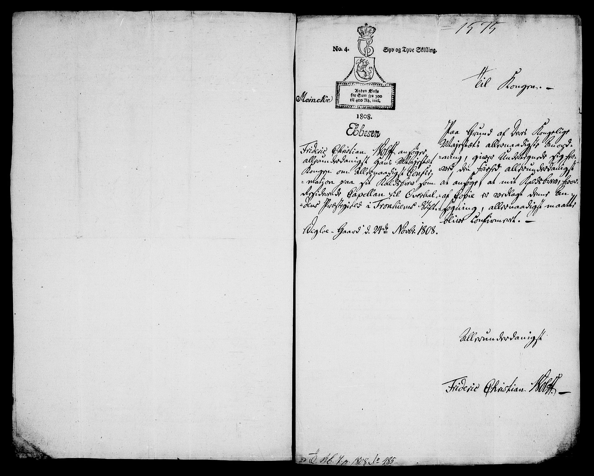 Danske Kanselli, Skapsaker, AV/RA-EA-4061/F/L0118: Skap 16, pakke 49, 1808, p. 36