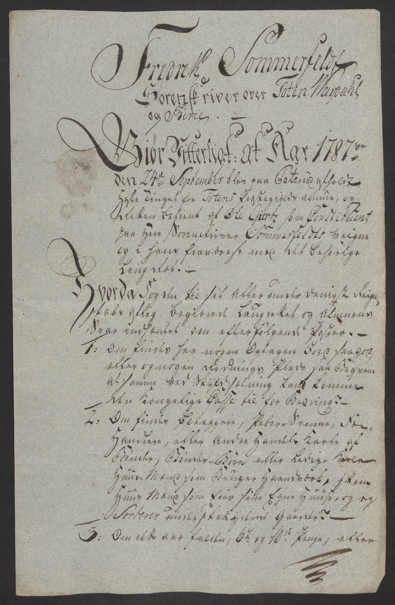 Rentekammeret inntil 1814, Reviderte regnskaper, Fogderegnskap, RA/EA-4092/R19/L1374: Fogderegnskap Toten, Hadeland og Vardal, 1787, p. 41