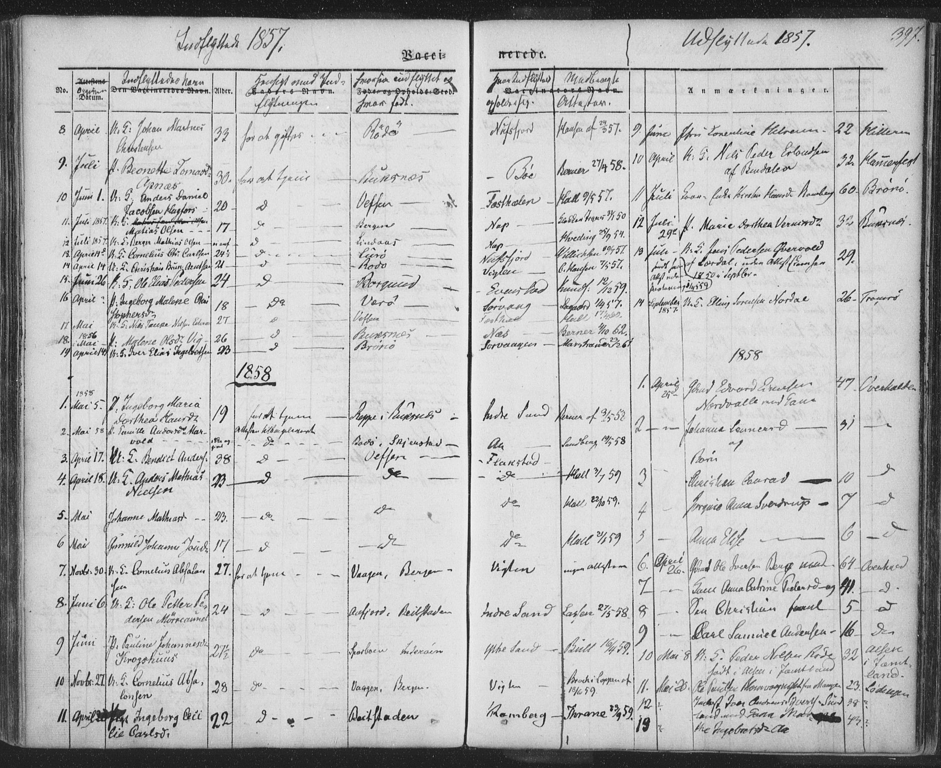 Ministerialprotokoller, klokkerbøker og fødselsregistre - Nordland, SAT/A-1459/885/L1202: Parish register (official) no. 885A03, 1838-1859, p. 397