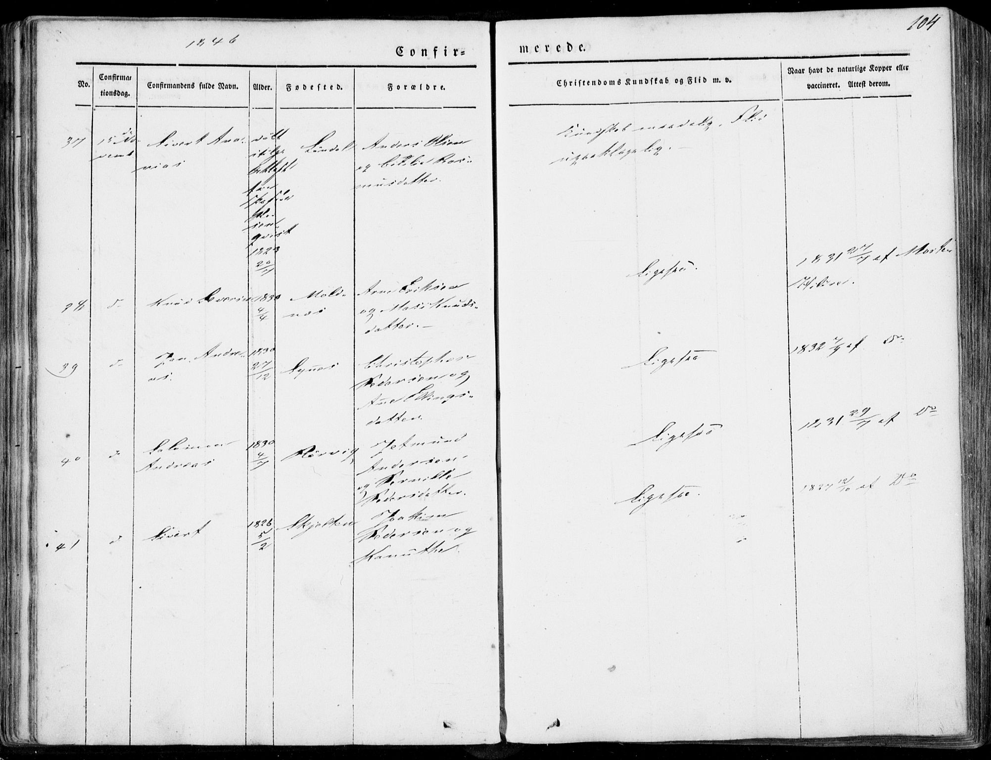 Ministerialprotokoller, klokkerbøker og fødselsregistre - Møre og Romsdal, SAT/A-1454/536/L0497: Parish register (official) no. 536A06, 1845-1865, p. 104
