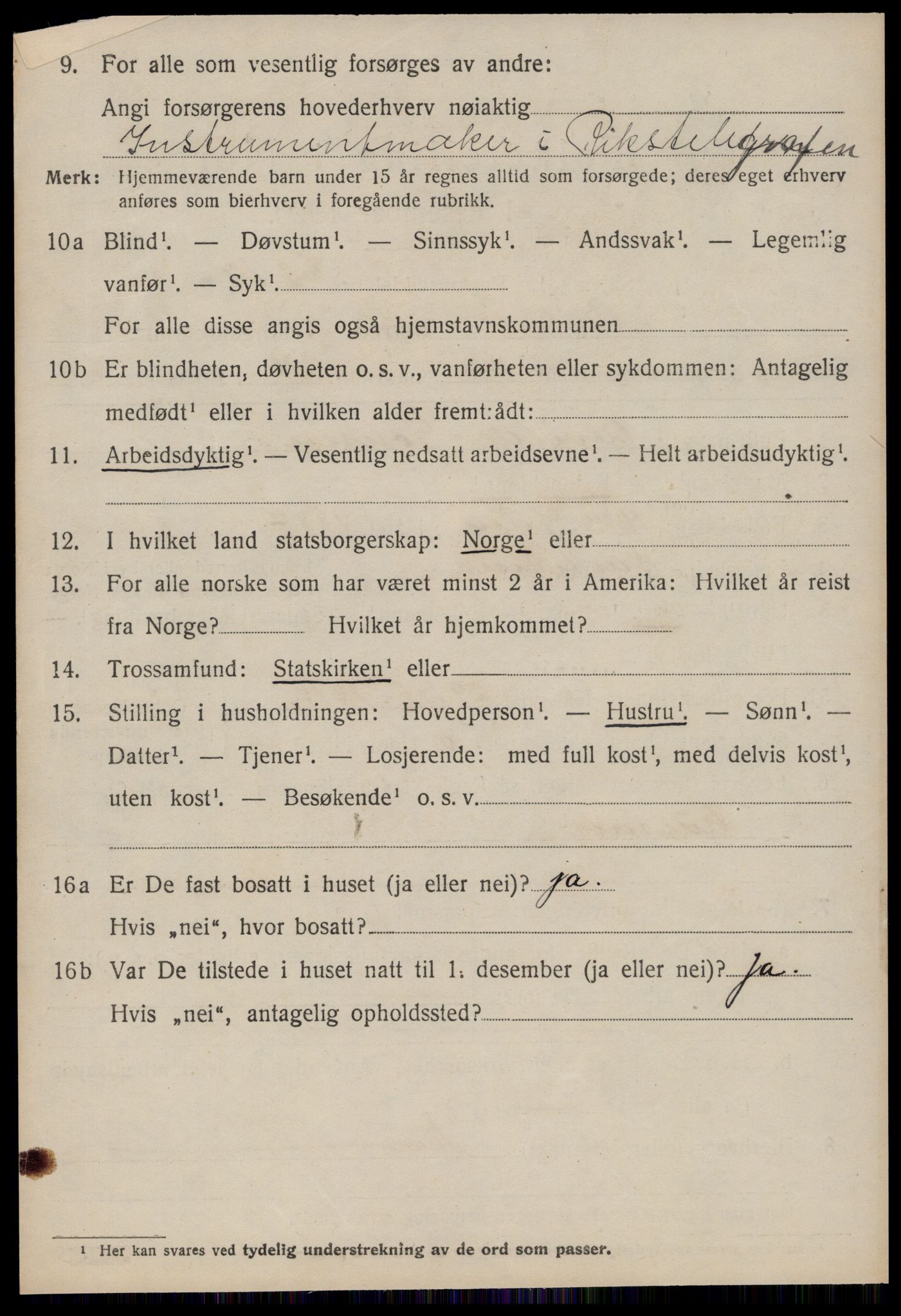 SAT, 1920 census for Bolsøy, 1920, p. 3054