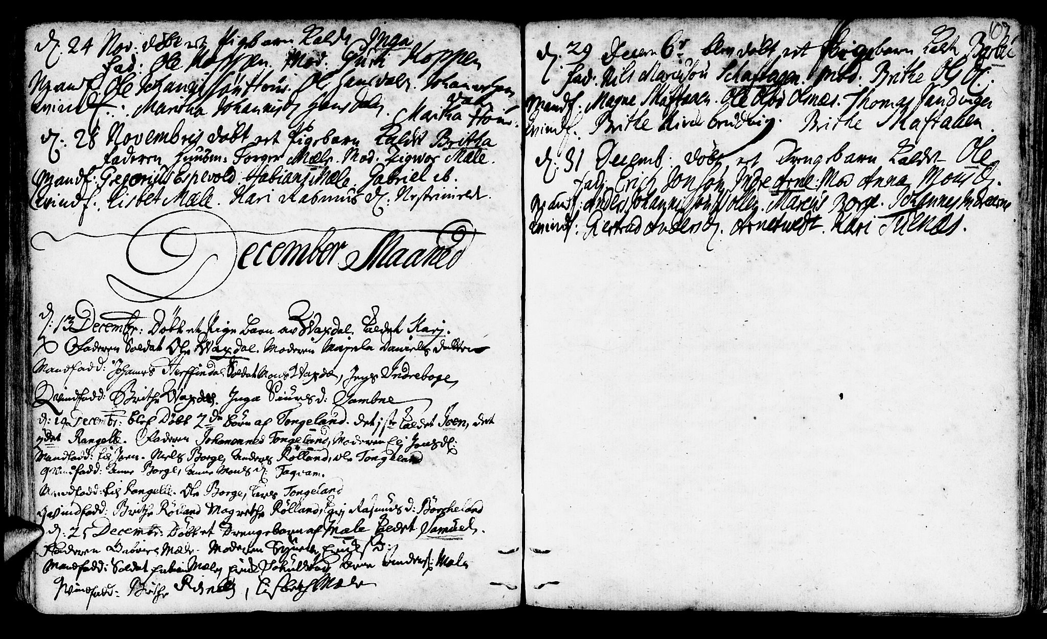 Haus sokneprestembete, AV/SAB-A-75601/H/Haa: Parish register (official) no. A 4, 1723-1733, p. 107