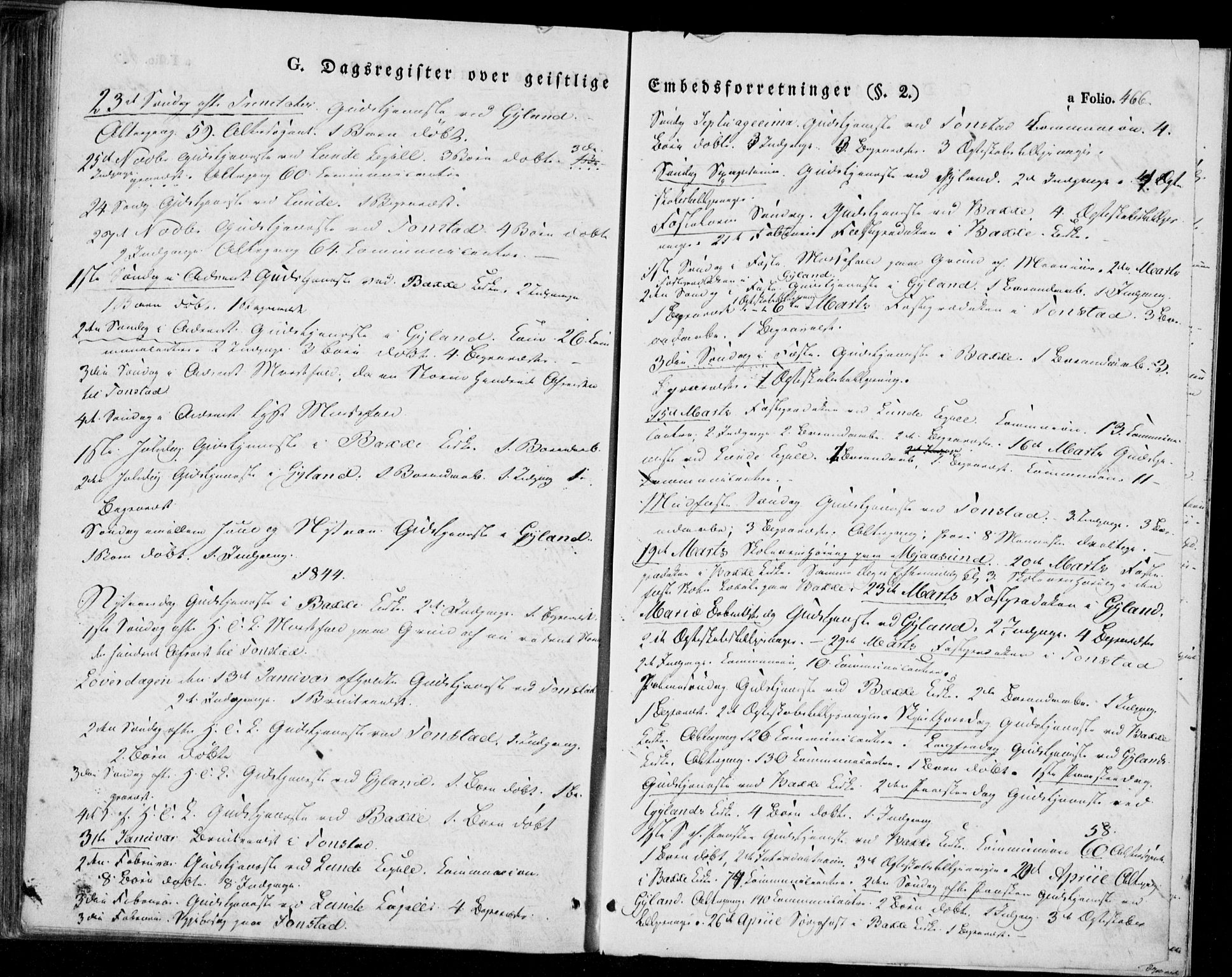 Bakke sokneprestkontor, SAK/1111-0002/F/Fa/Faa/L0004: Parish register (official) no. A 4, 1834-1846, p. 466