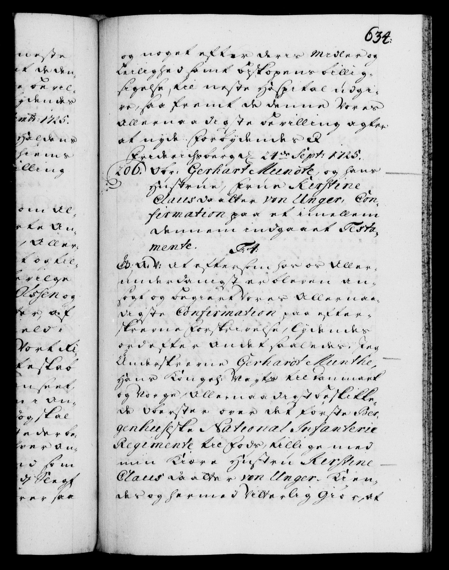 Danske Kanselli 1572-1799, AV/RA-EA-3023/F/Fc/Fca/Fcaa/L0024: Norske registre, 1723-1725, p. 634a