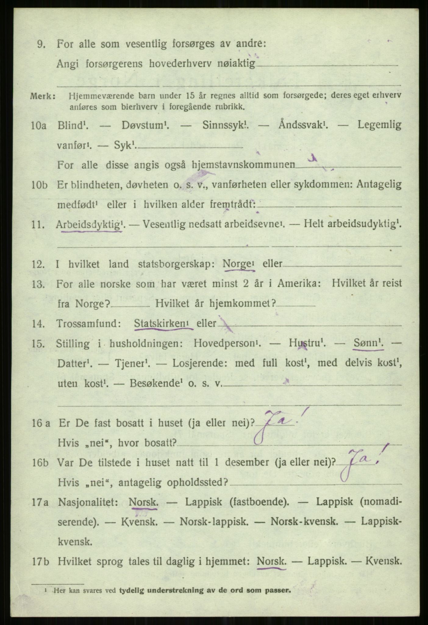 SATØ, 1920 census for Helgøy, 1920, p. 3153