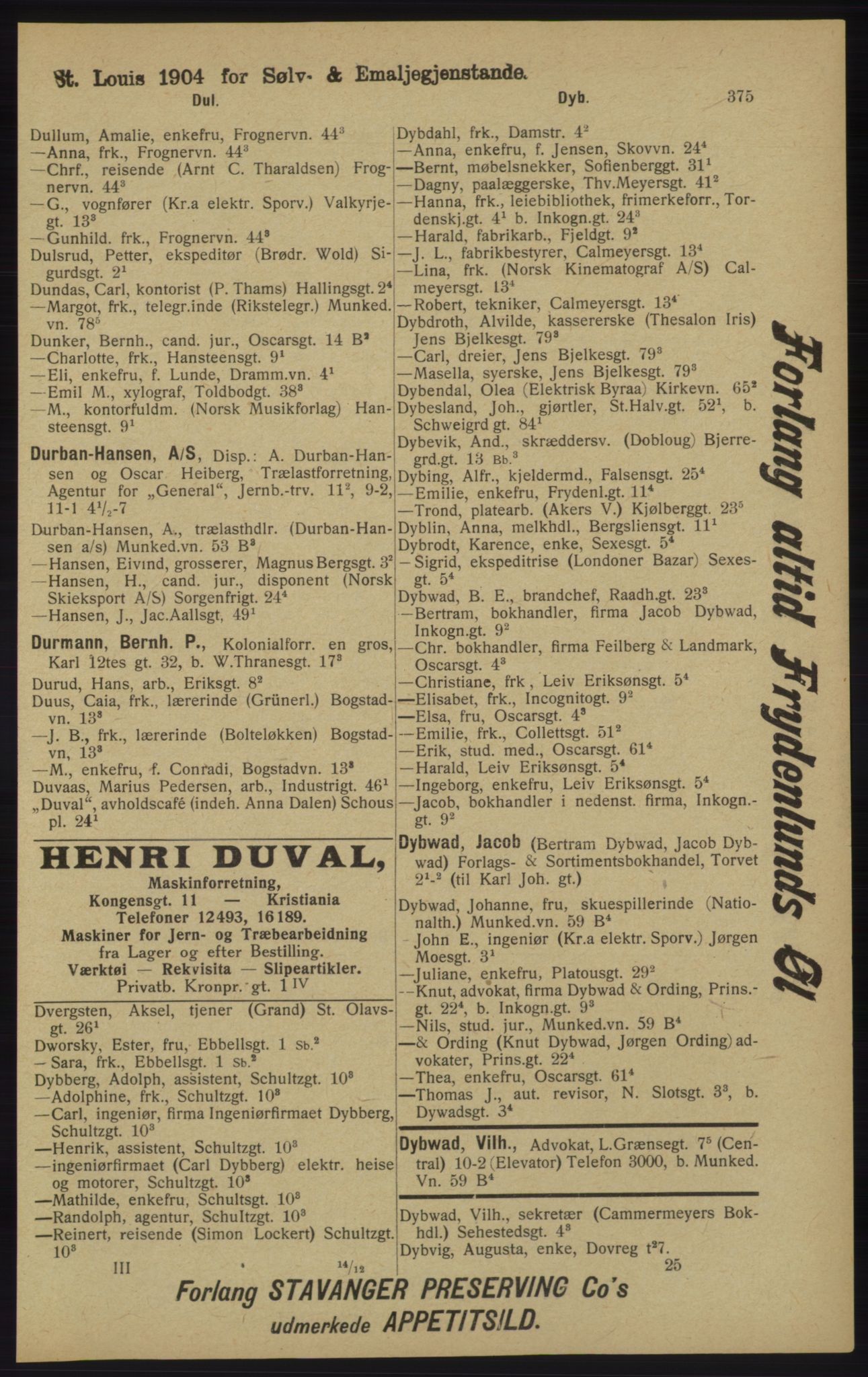 Kristiania/Oslo adressebok, PUBL/-, 1913, p. 387