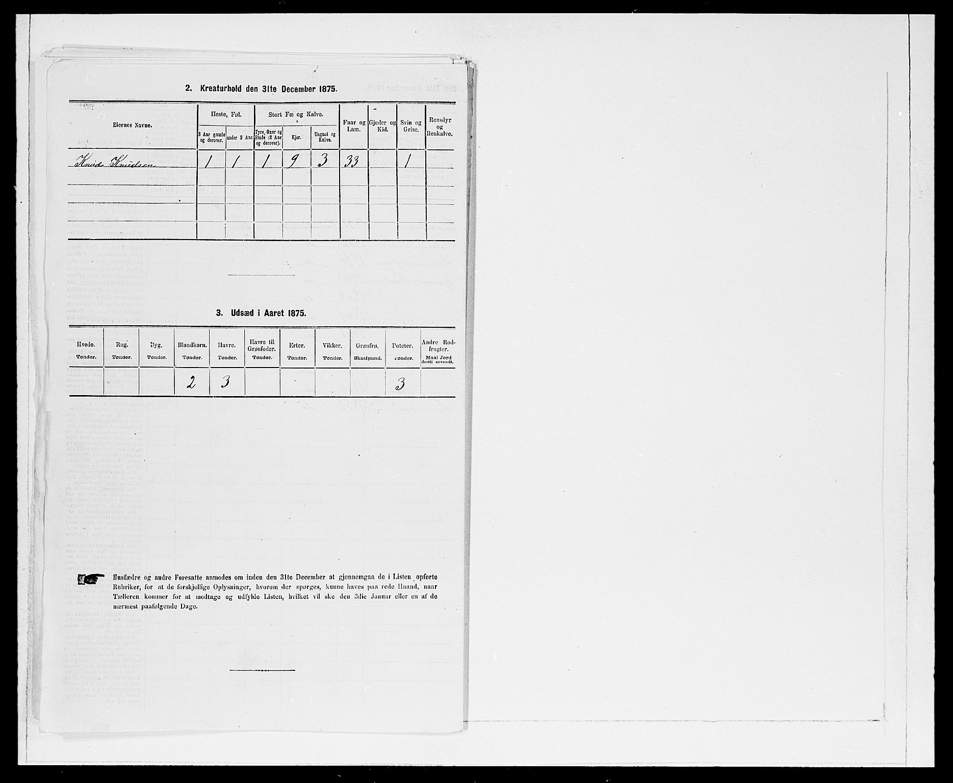 SAB, 1875 Census for 1444P Hornindal, 1875, p. 549