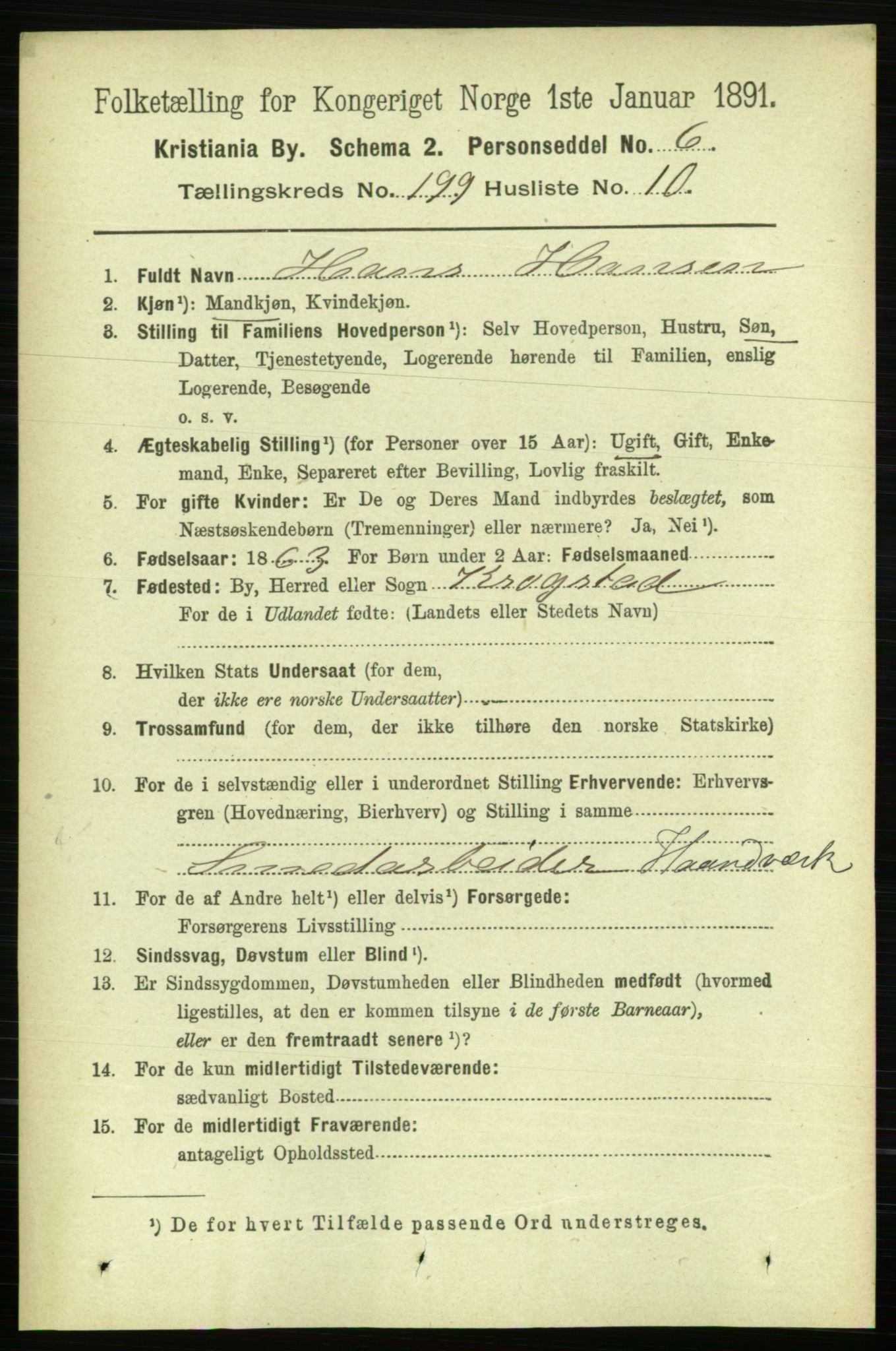 RA, 1891 census for 0301 Kristiania, 1891, p. 119849