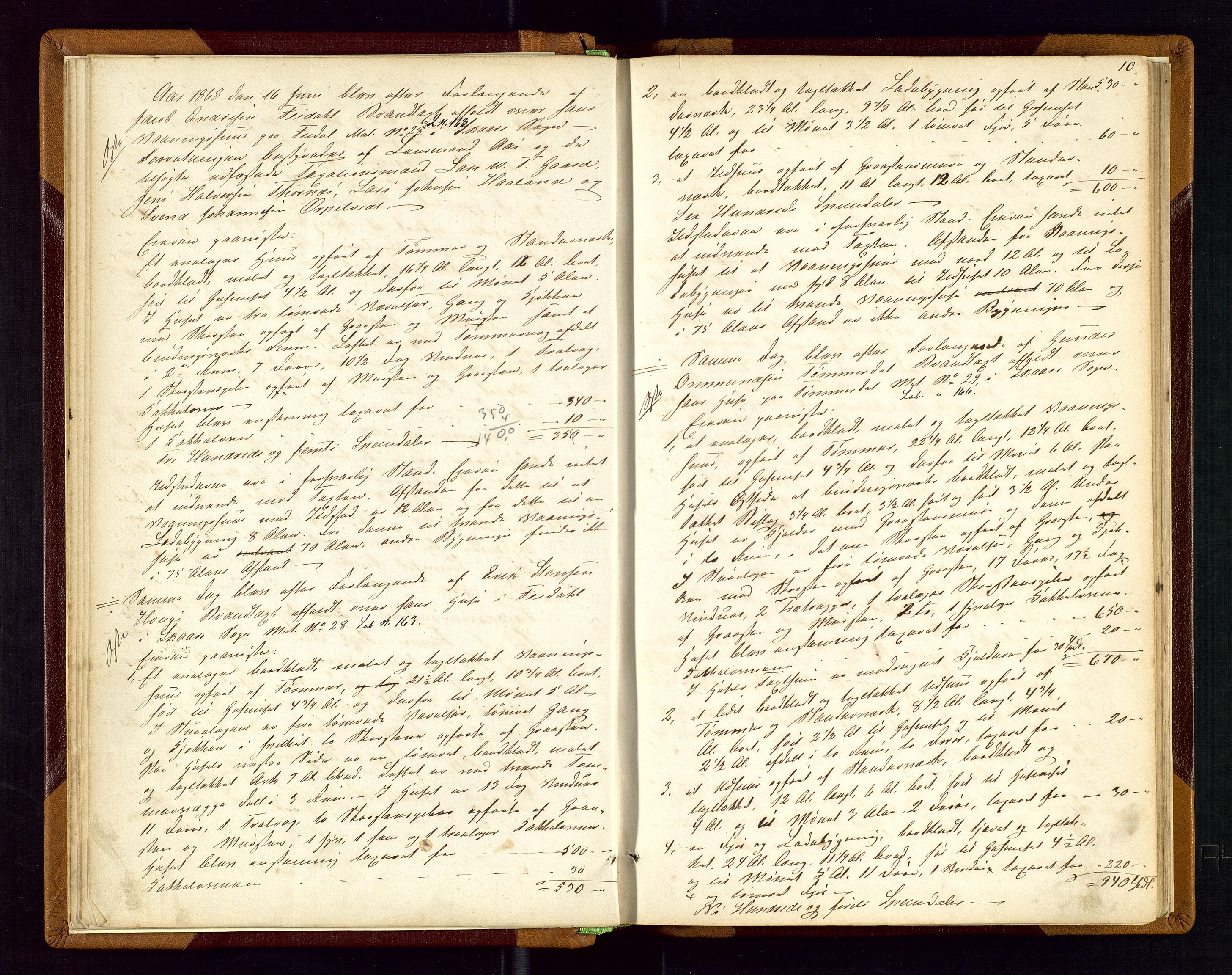 Torvestad lensmannskontor, AV/SAST-A-100307/1/Goa/L0001: "Brandtaxationsprotokol for Torvestad Thinglag", 1867-1883, p. 9b-10a