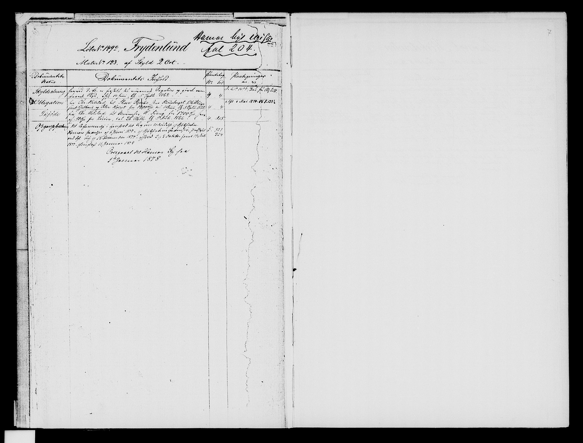 Nord-Hedmark sorenskriveri, SAH/TING-012/H/Ha/Had/Hade/L0001A: Mortgage register no. 4.1a, 1871-1940, p. 7