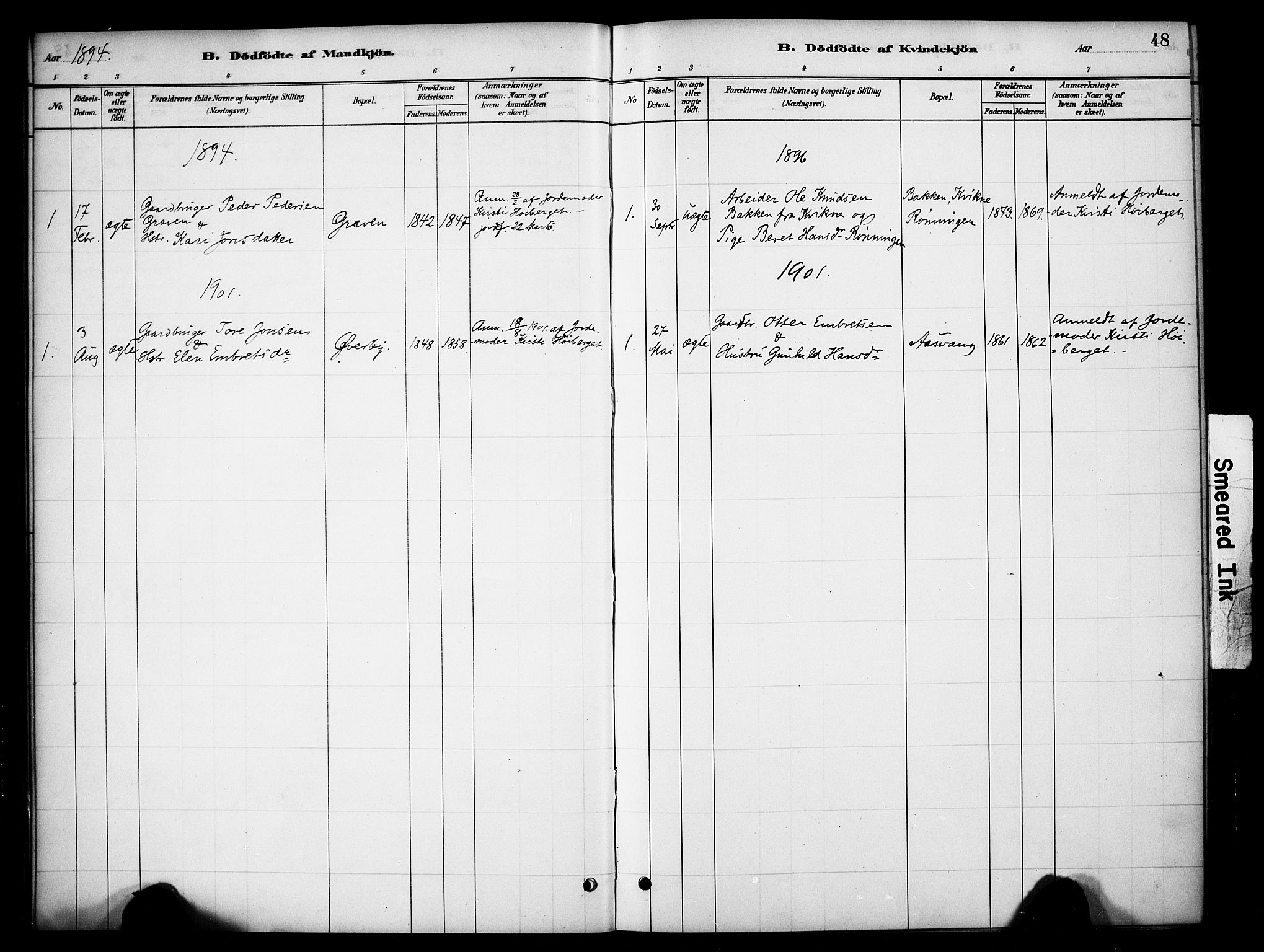 Tynset prestekontor, SAH/PREST-058/H/Ha/Haa/L0023: Parish register (official) no. 23, 1880-1901, p. 48