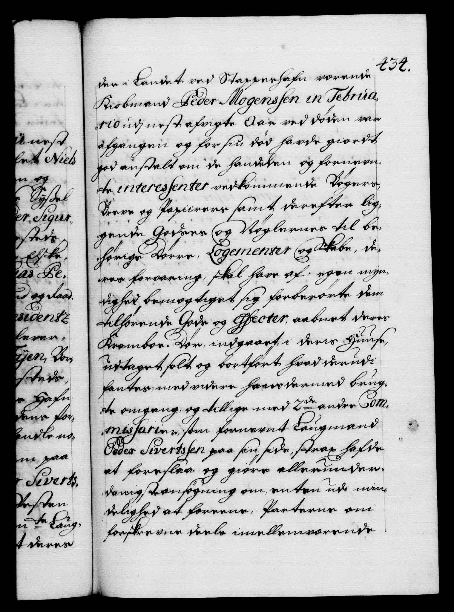 Danske Kanselli 1572-1799, AV/RA-EA-3023/F/Fc/Fca/Fcab/L0021: Norske tegnelser, 1719-1721, p. 434a