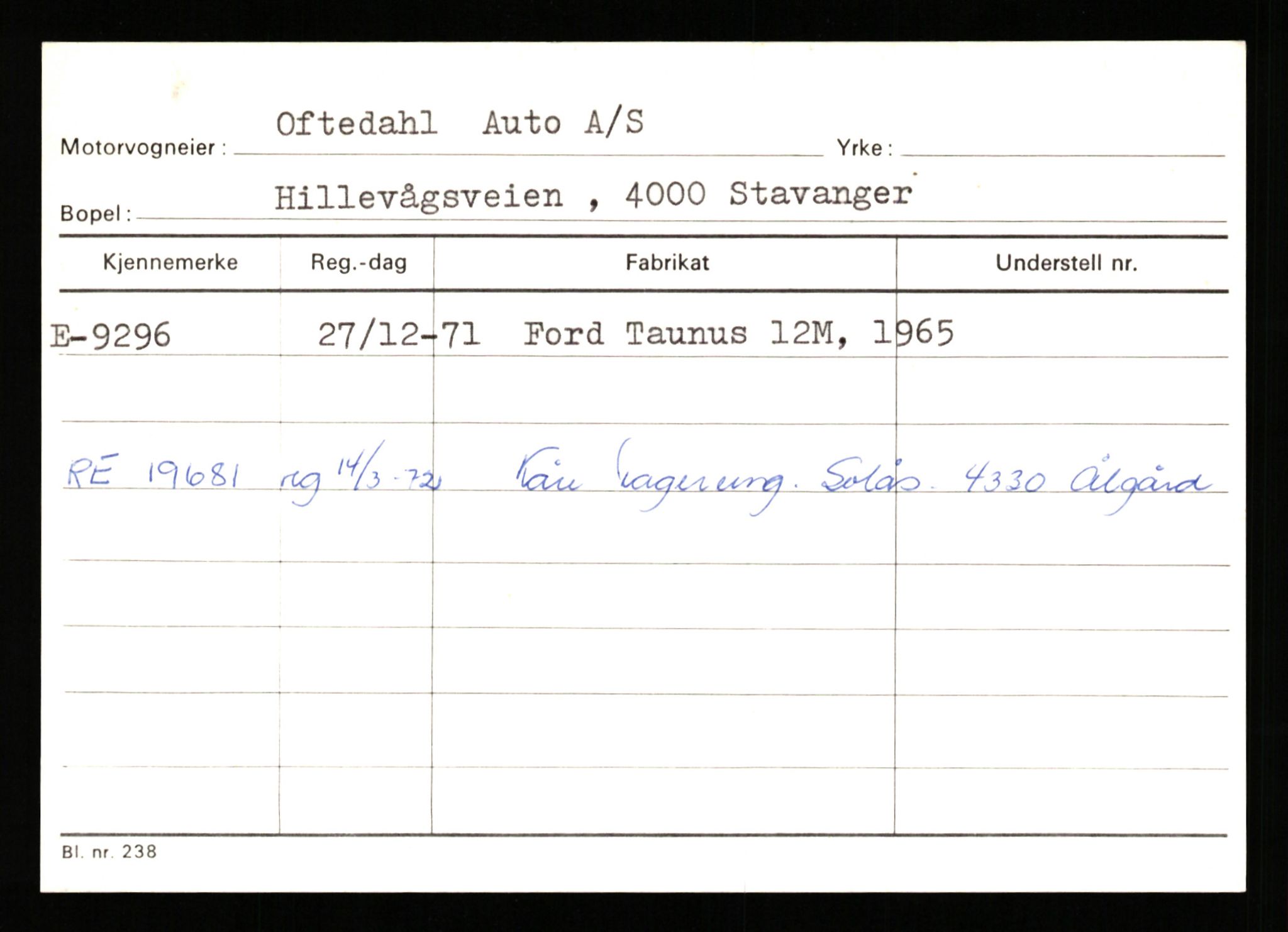 Stavanger trafikkstasjon, AV/SAST-A-101942/0/G/L0002: Registreringsnummer: 5791 - 10405, 1930-1971, p. 2361