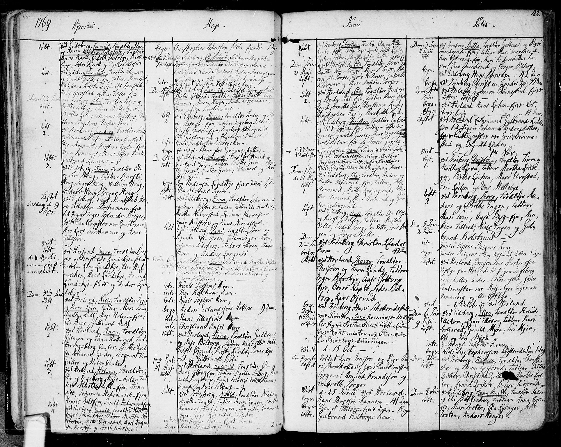Eidsberg prestekontor Kirkebøker, AV/SAO-A-10905/F/Fa/L0004: Parish register (official) no. I 4, 1759-1788, p. 42