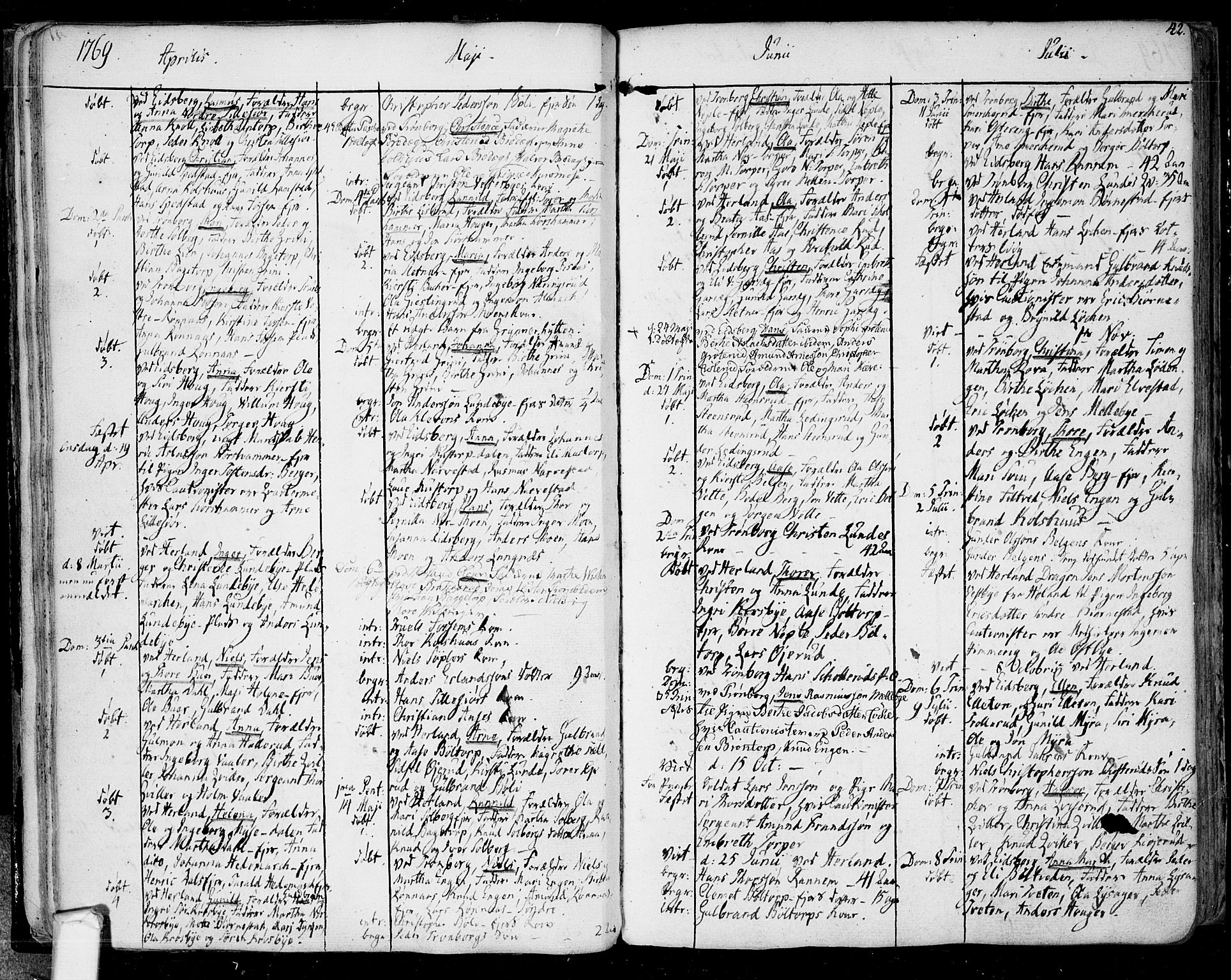 Eidsberg prestekontor Kirkebøker, SAO/A-10905/F/Fa/L0004: Parish register (official) no. I 4, 1759-1788, p. 42