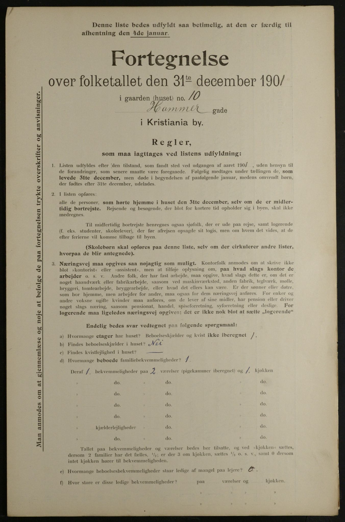 OBA, Municipal Census 1901 for Kristiania, 1901, p. 5554