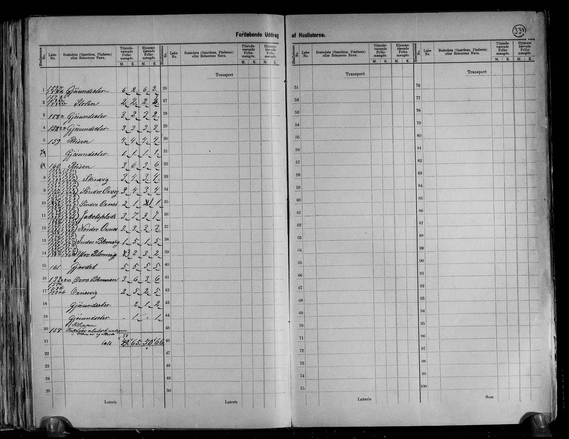 RA, 1891 census for 1531 Borgund, 1891, p. 44