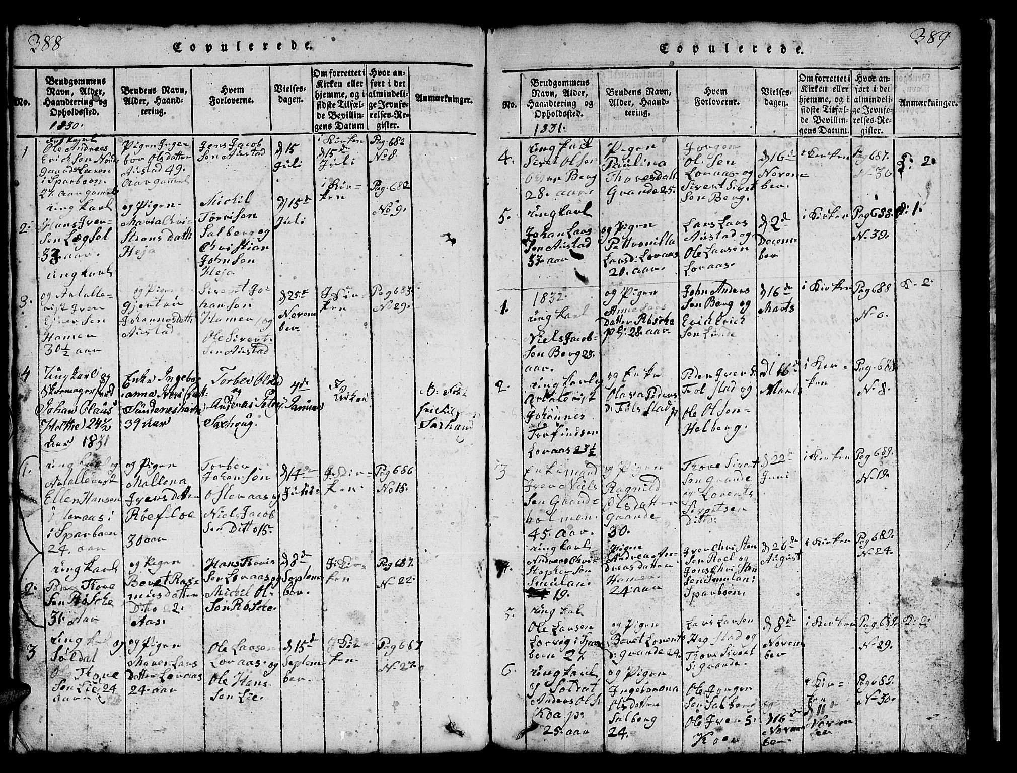 Ministerialprotokoller, klokkerbøker og fødselsregistre - Nord-Trøndelag, SAT/A-1458/731/L0310: Parish register (copy) no. 731C01, 1816-1874, p. 388-389