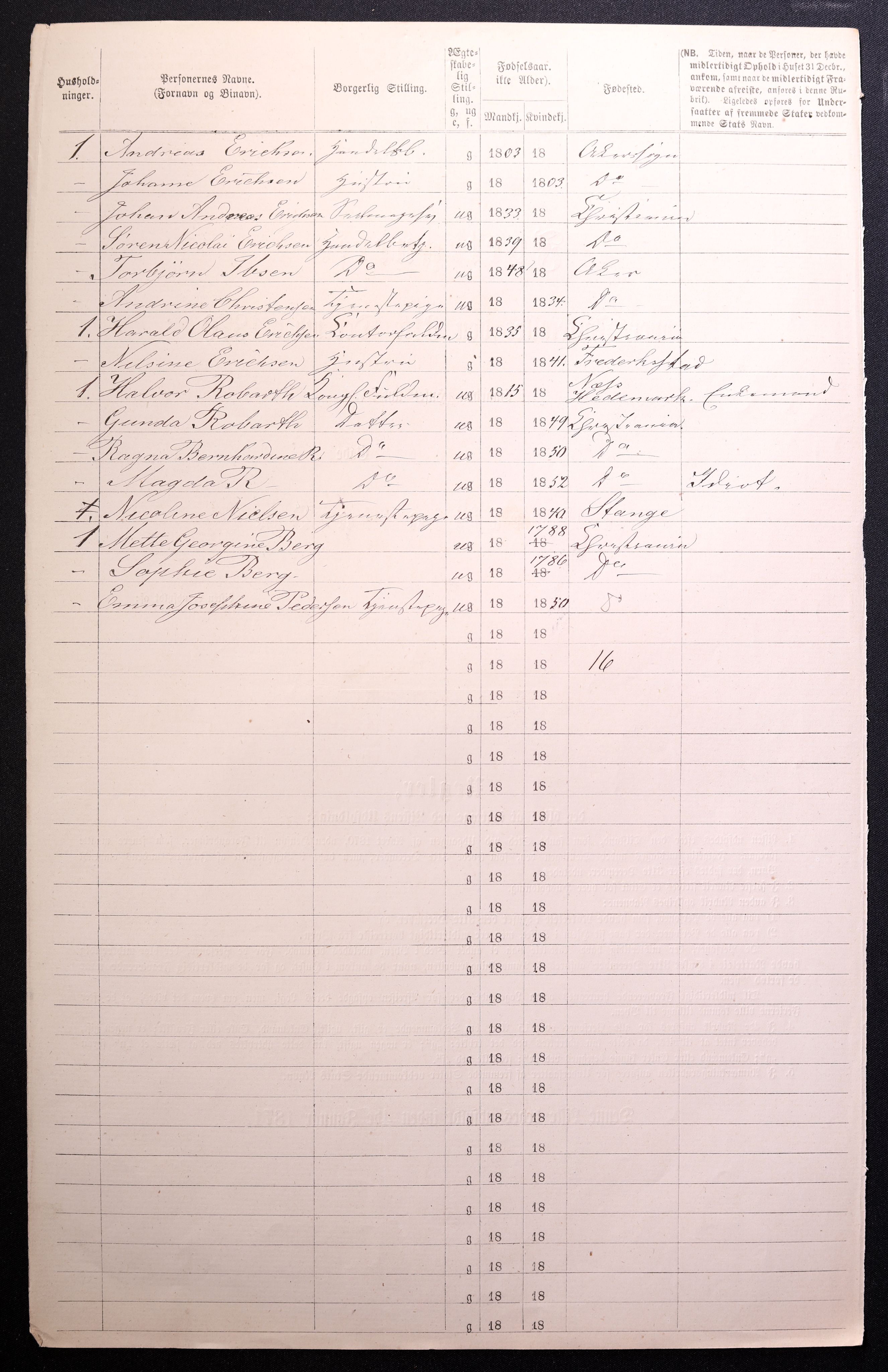 RA, 1870 census for 0301 Kristiania, 1870, p. 4162