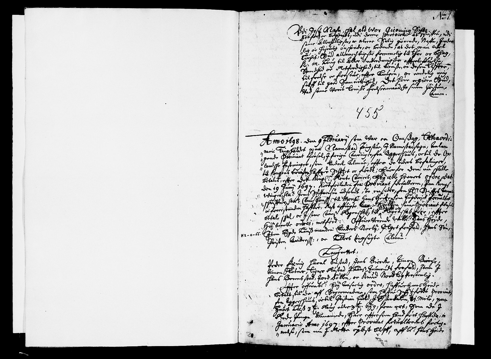 Øvre Romerike sorenskriveri, SAO/A-10649/F/Fb/L0036: Tingbok 36, 1698, p. 0b-1a