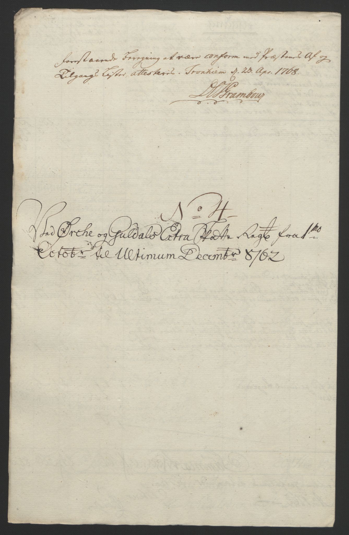 Rentekammeret inntil 1814, Reviderte regnskaper, Fogderegnskap, RA/EA-4092/R60/L4094: Ekstraskatten Orkdal og Gauldal, 1762-1765, p. 62