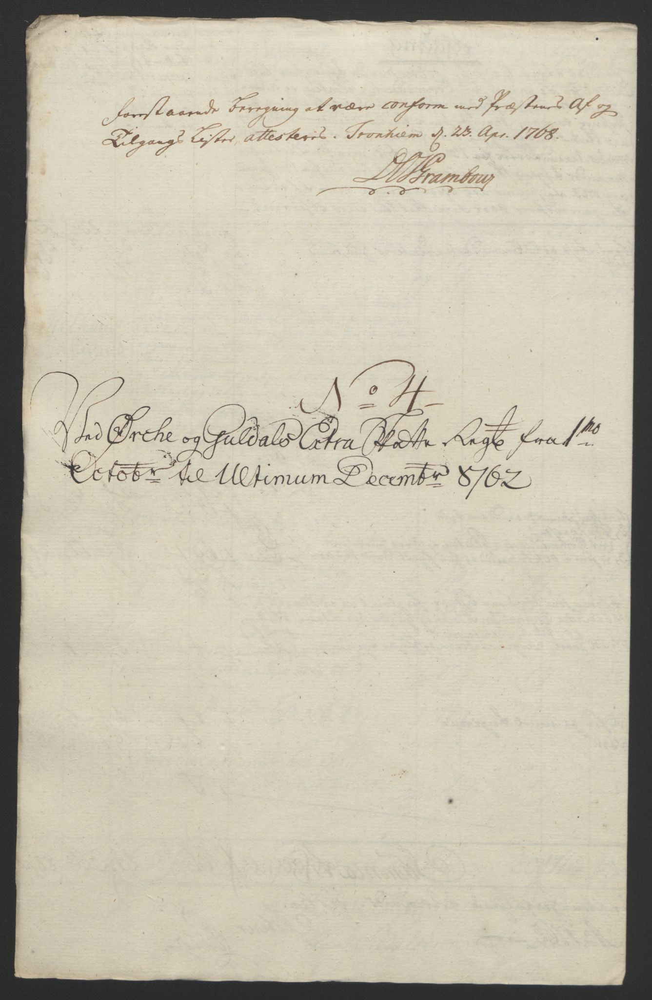 Rentekammeret inntil 1814, Reviderte regnskaper, Fogderegnskap, AV/RA-EA-4092/R60/L4094: Ekstraskatten Orkdal og Gauldal, 1762-1765, p. 62